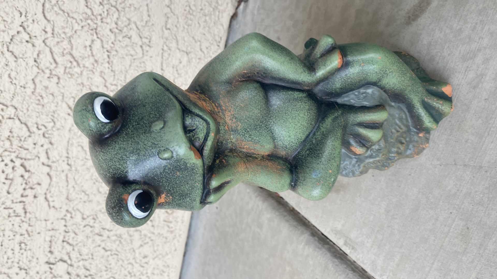 Photo 1 of 3-RESIN FROGS YARD ART LARGEST 13” x 7”