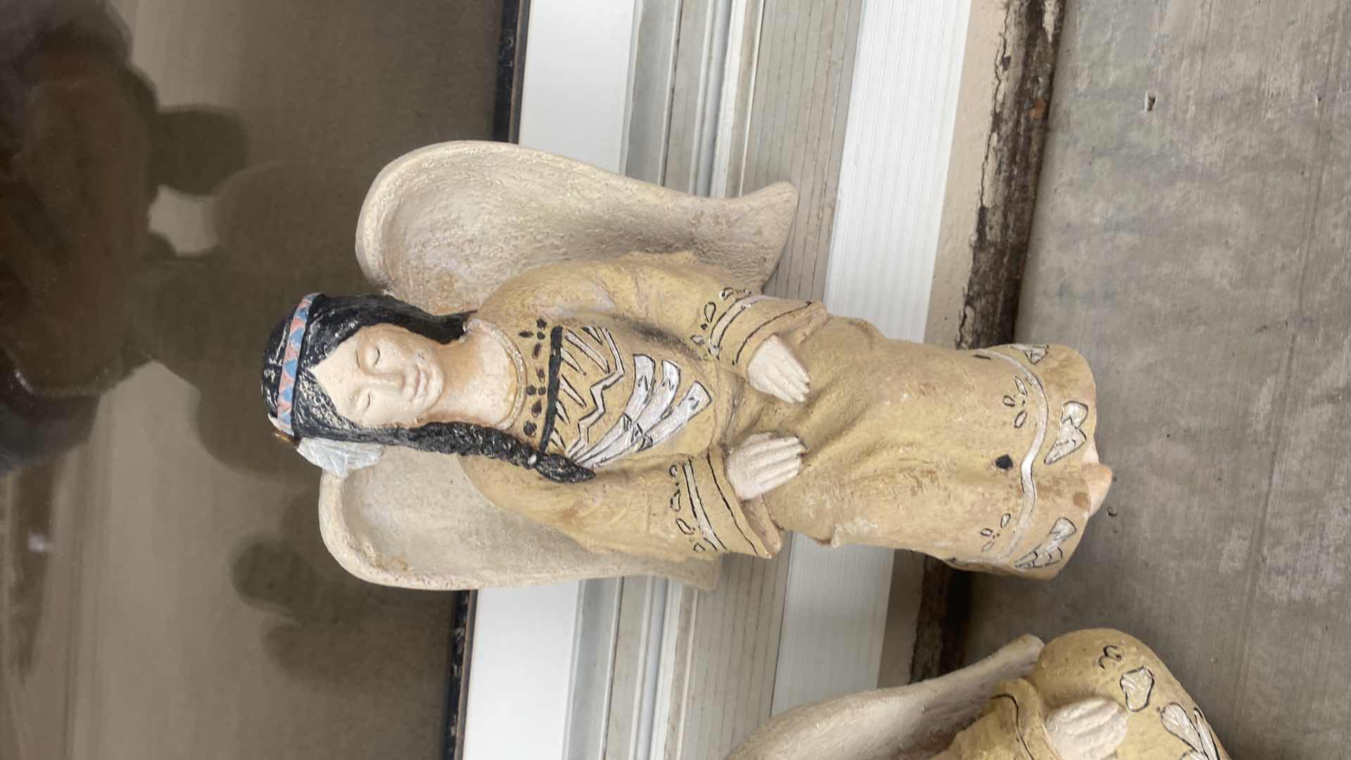 Photo 1 of 2-CLAY ANGELS LARGEST H9”