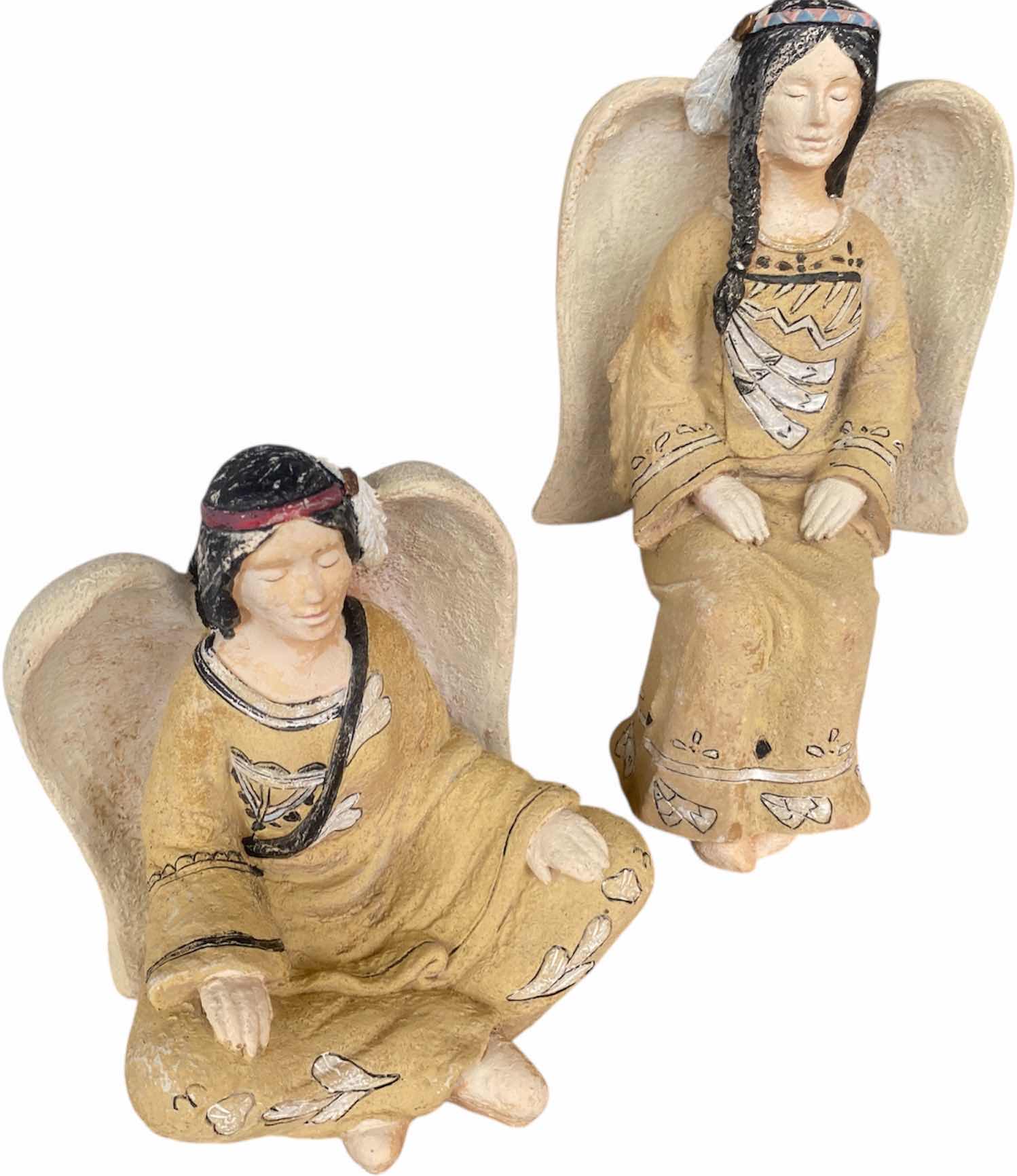 Photo 1 of 2-CLAY ANGELS LARGEST H9”