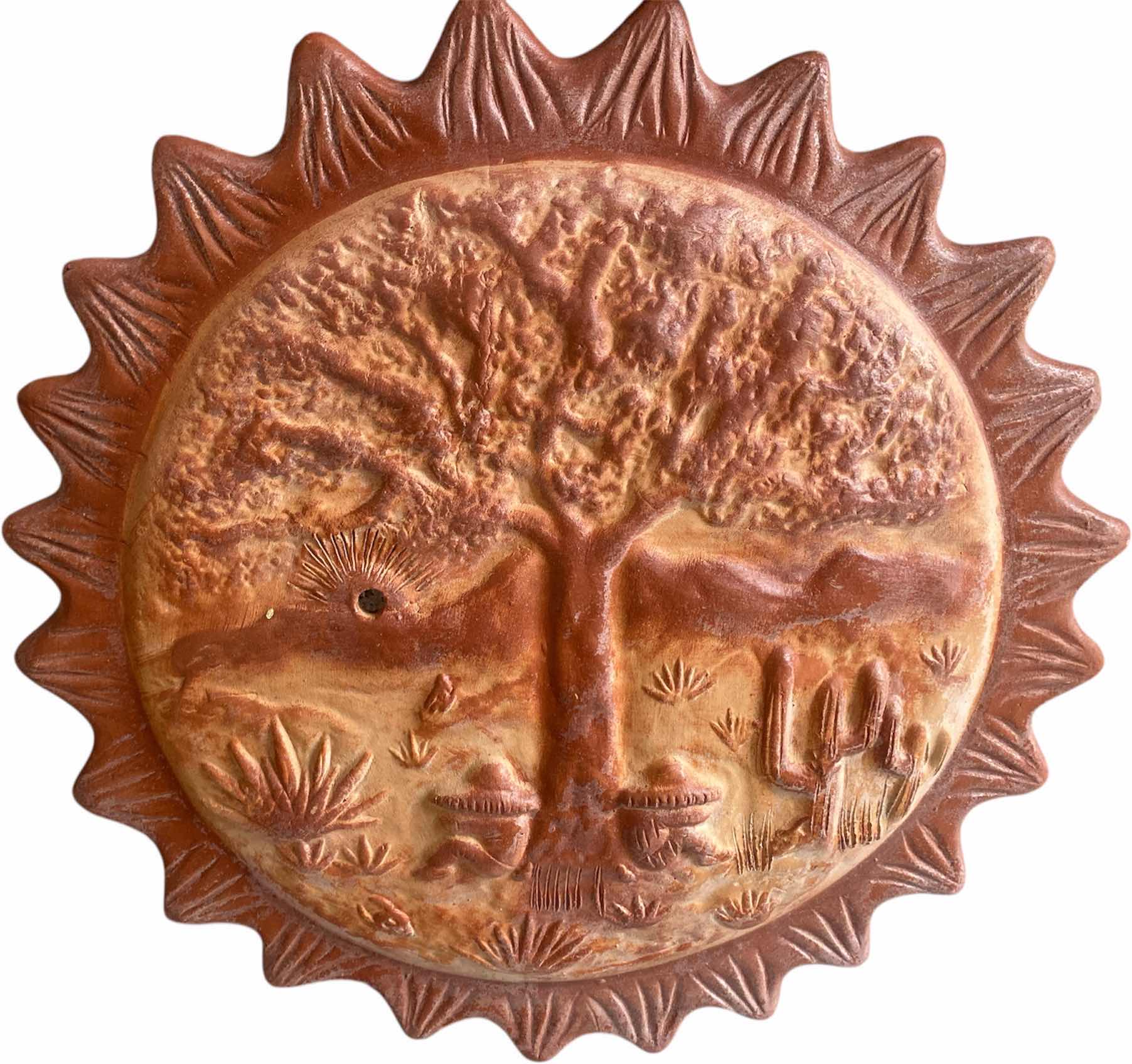 Photo 1 of 24” CLAY SUN WALL YARD ART