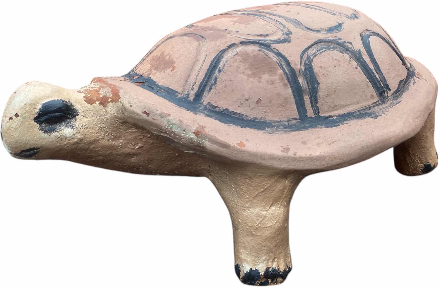 Photo 1 of LARGE HOLLOW CLAY TURTLE YARD ART 23” x 13 1/2”