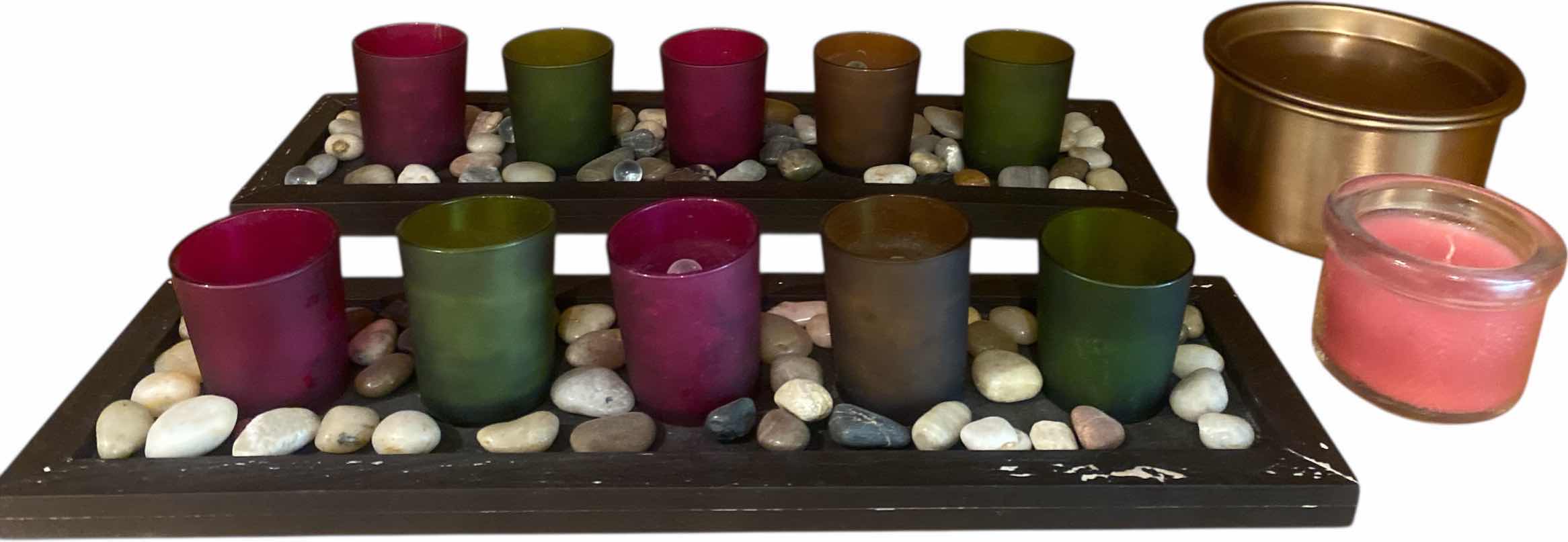 Photo 1 of 2-CANDLES & 5 VOTIVE HOLDERS DECOR