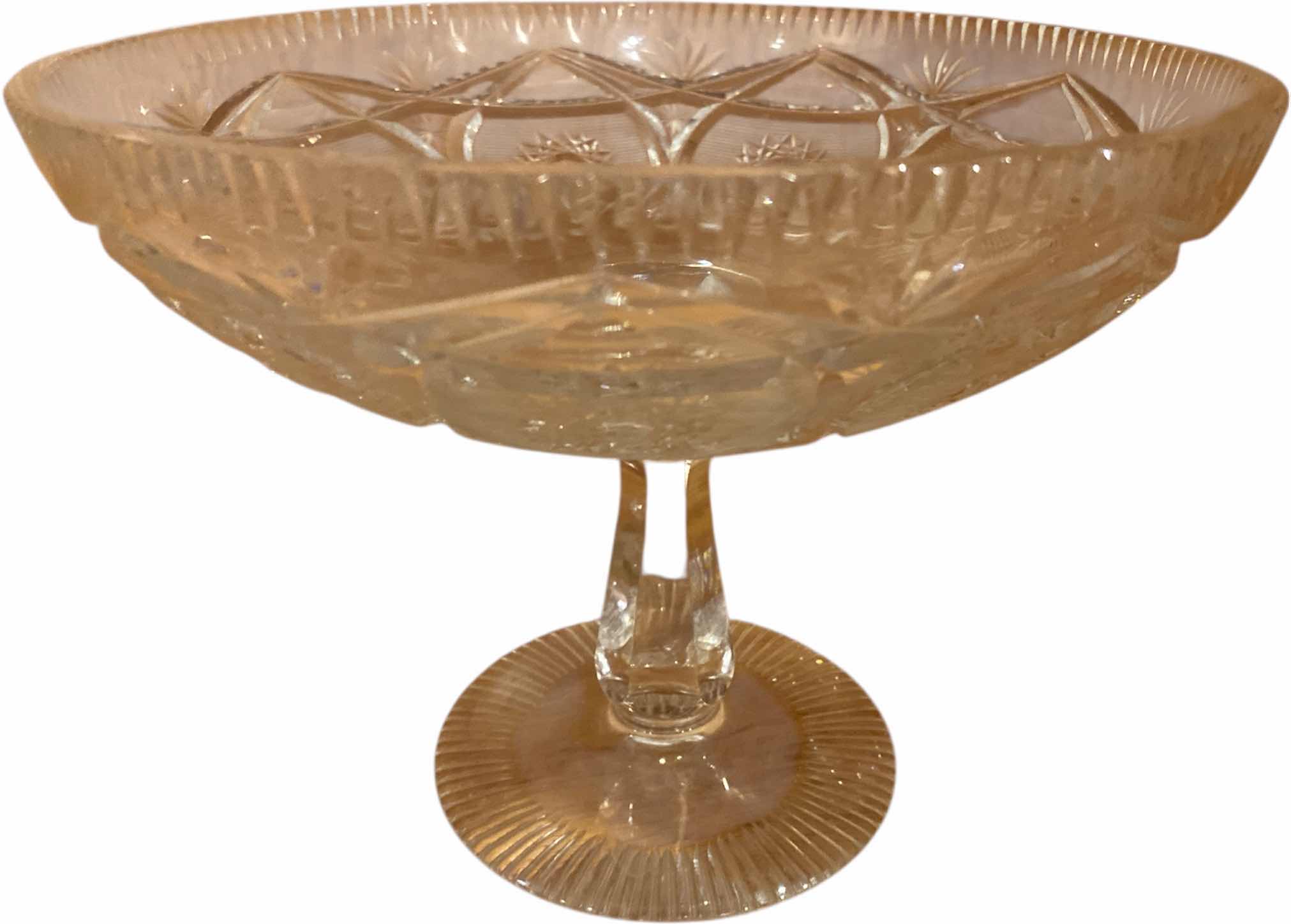 Photo 1 of CRYSTAL COMPOTE DISH 9” x 7”