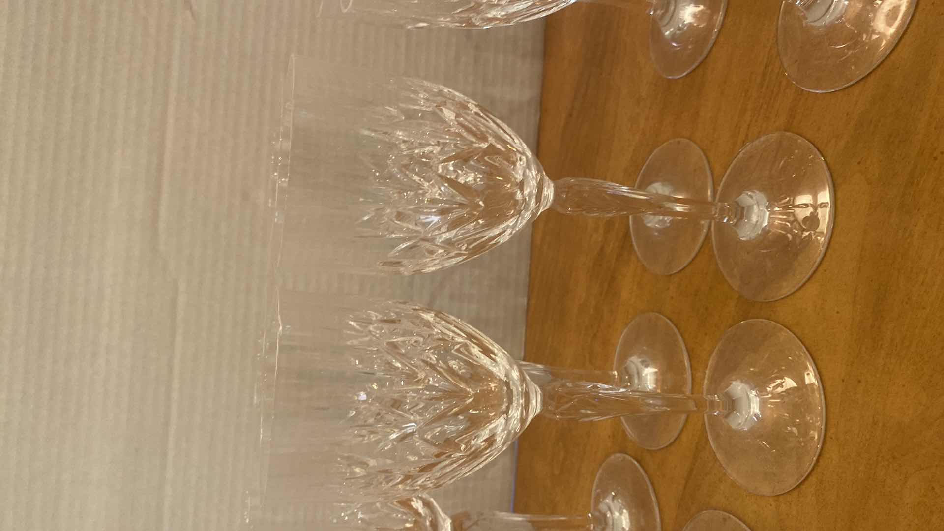 Photo 1 of 11- CRYSTAL WINE GLASSES (unmarked)