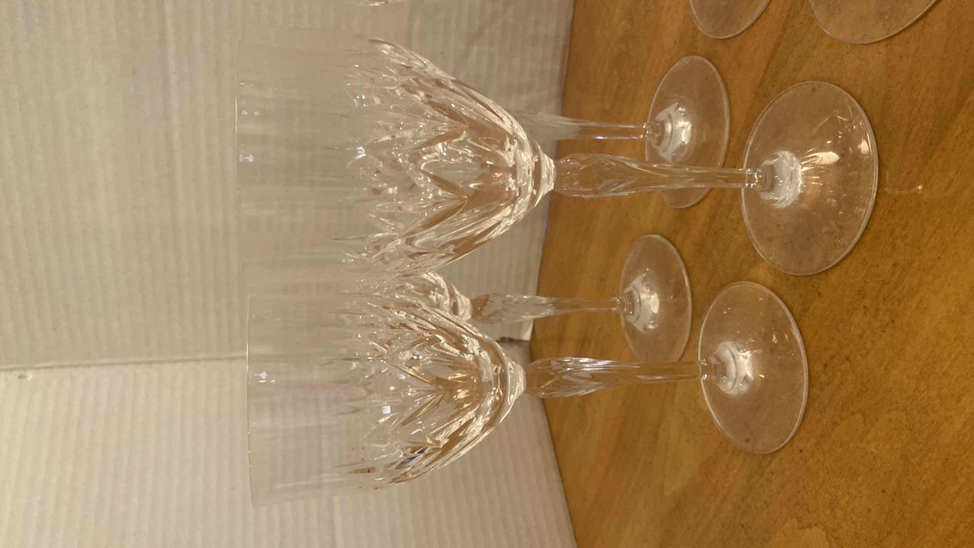 Photo 1 of 11- CRYSTAL WINE GLASSES (unmarked)