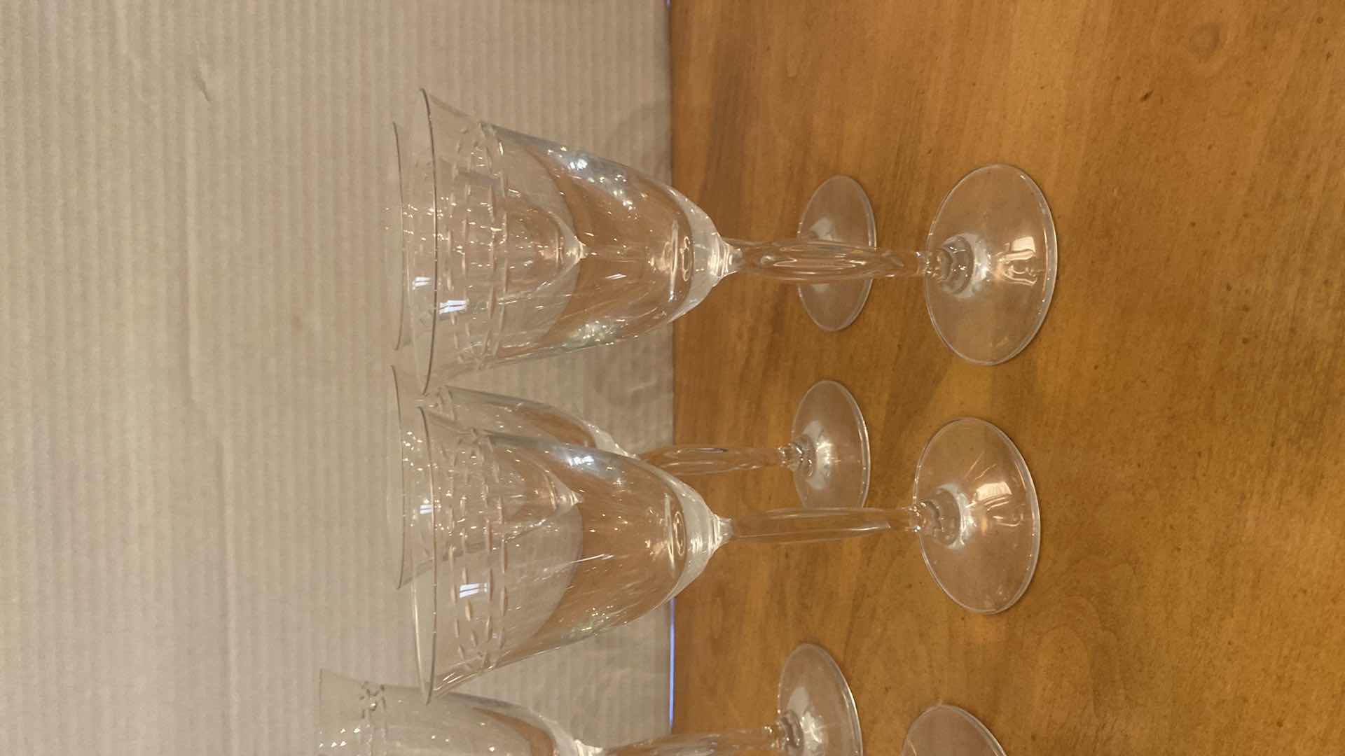 Photo 1 of 8-MIKASA ETCHED GOBLETS & WINE GLASSES