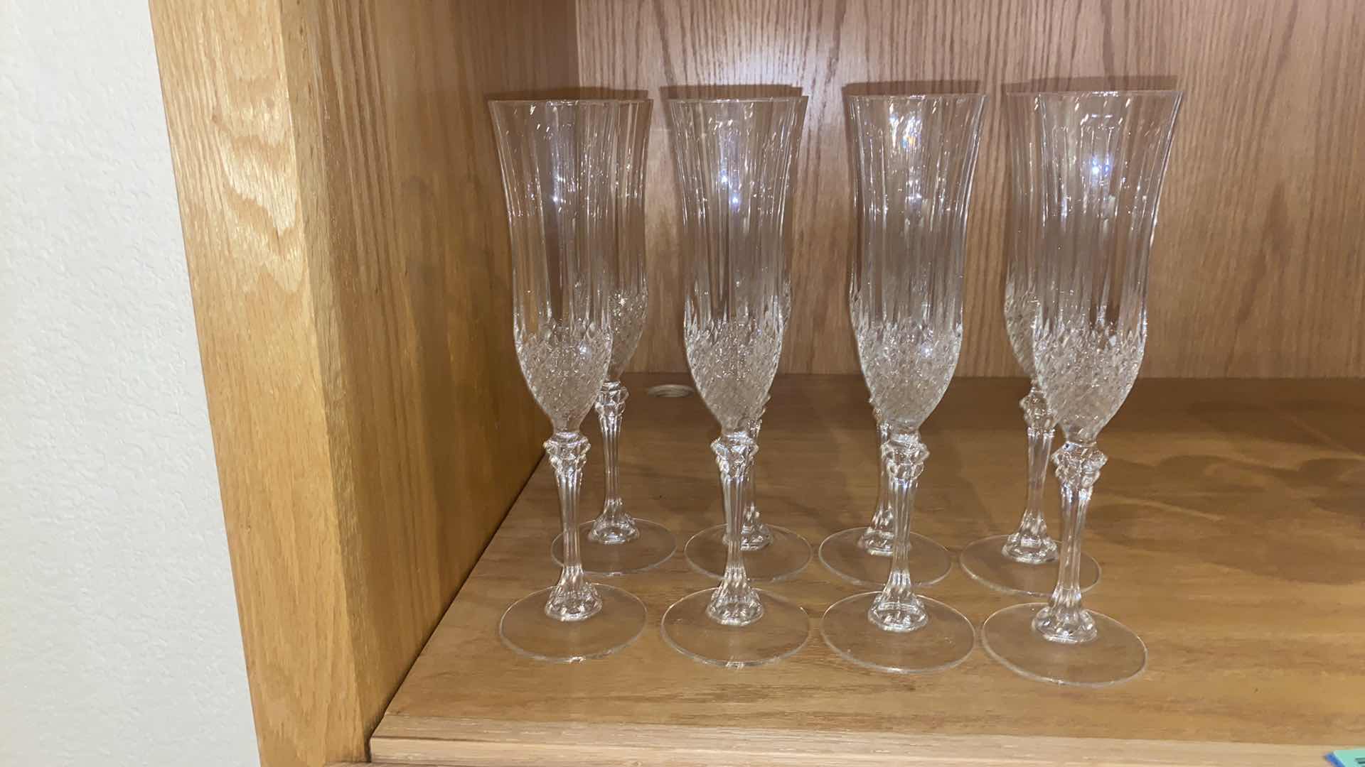 Photo 1 of 8-LONGCHAMPS CRYSTAL FLUTES GLASSES