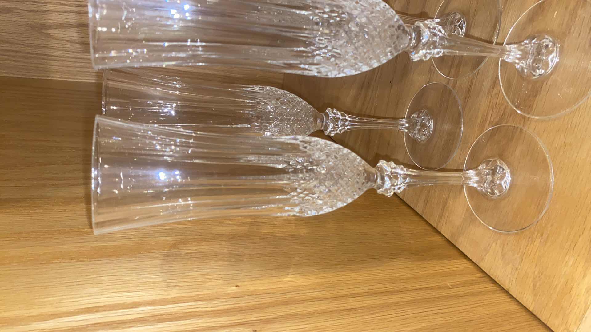 Photo 1 of 8-LONGCHAMPS CRYSTAL FLUTES GLASSES