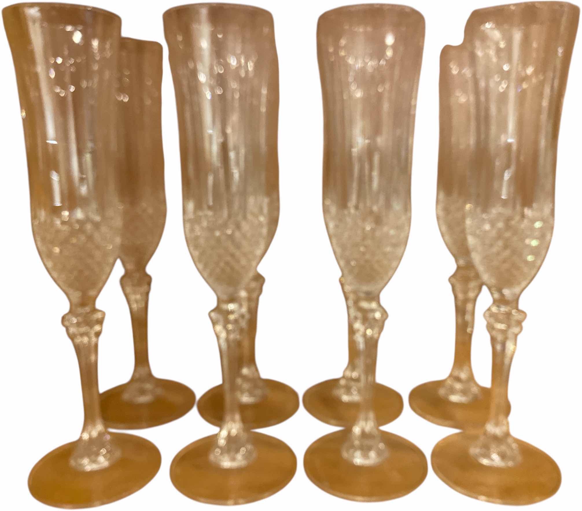 Photo 1 of 8-LONGCHAMPS CRYSTAL FLUTES GLASSES