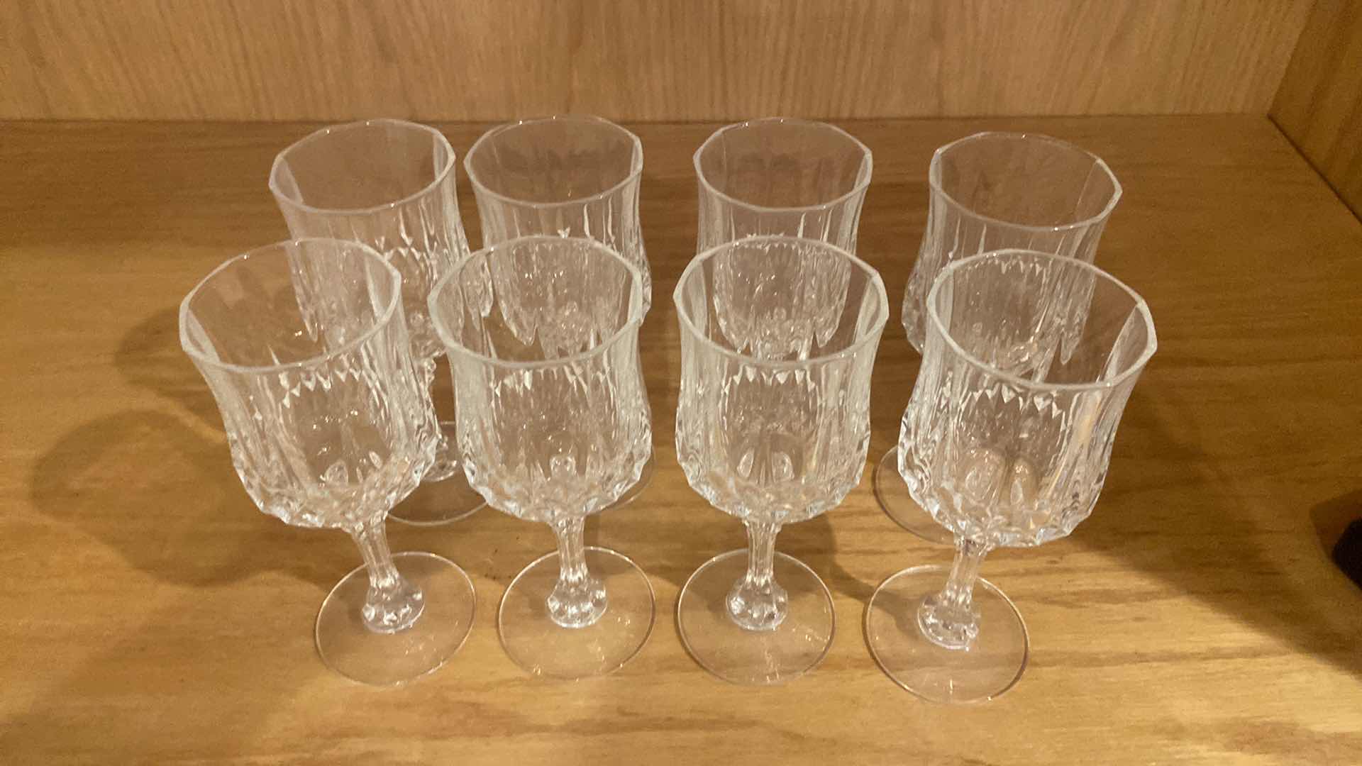 Photo 1 of 8-LONGCHAMPS CRYSTAL RED WINE GLASSES