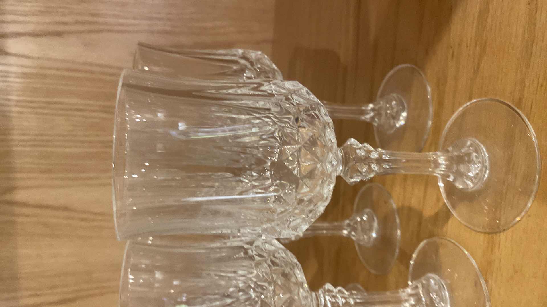 Photo 1 of 8-LONGCHAMPS CRYSTAL RED WINE GLASSES