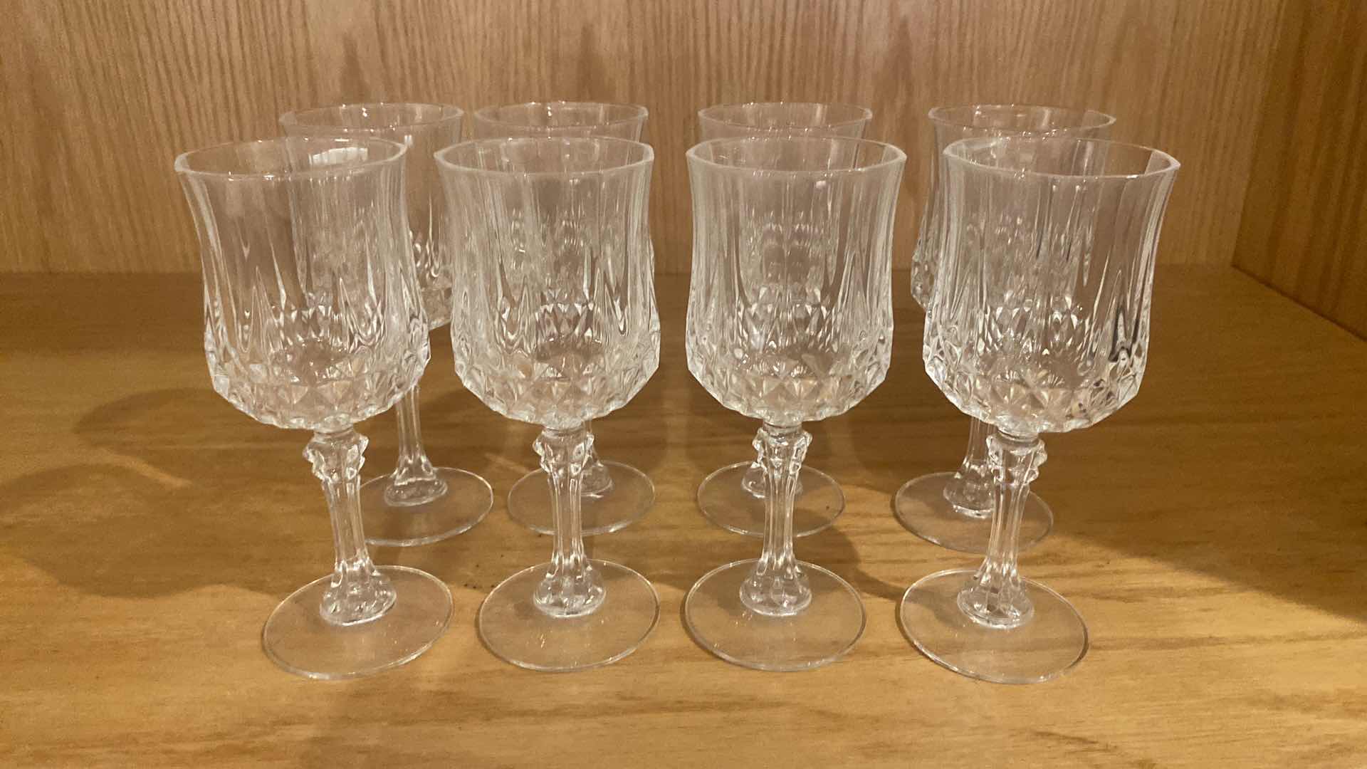 Photo 1 of 8-LONGCHAMPS CRYSTAL RED WINE GLASSES