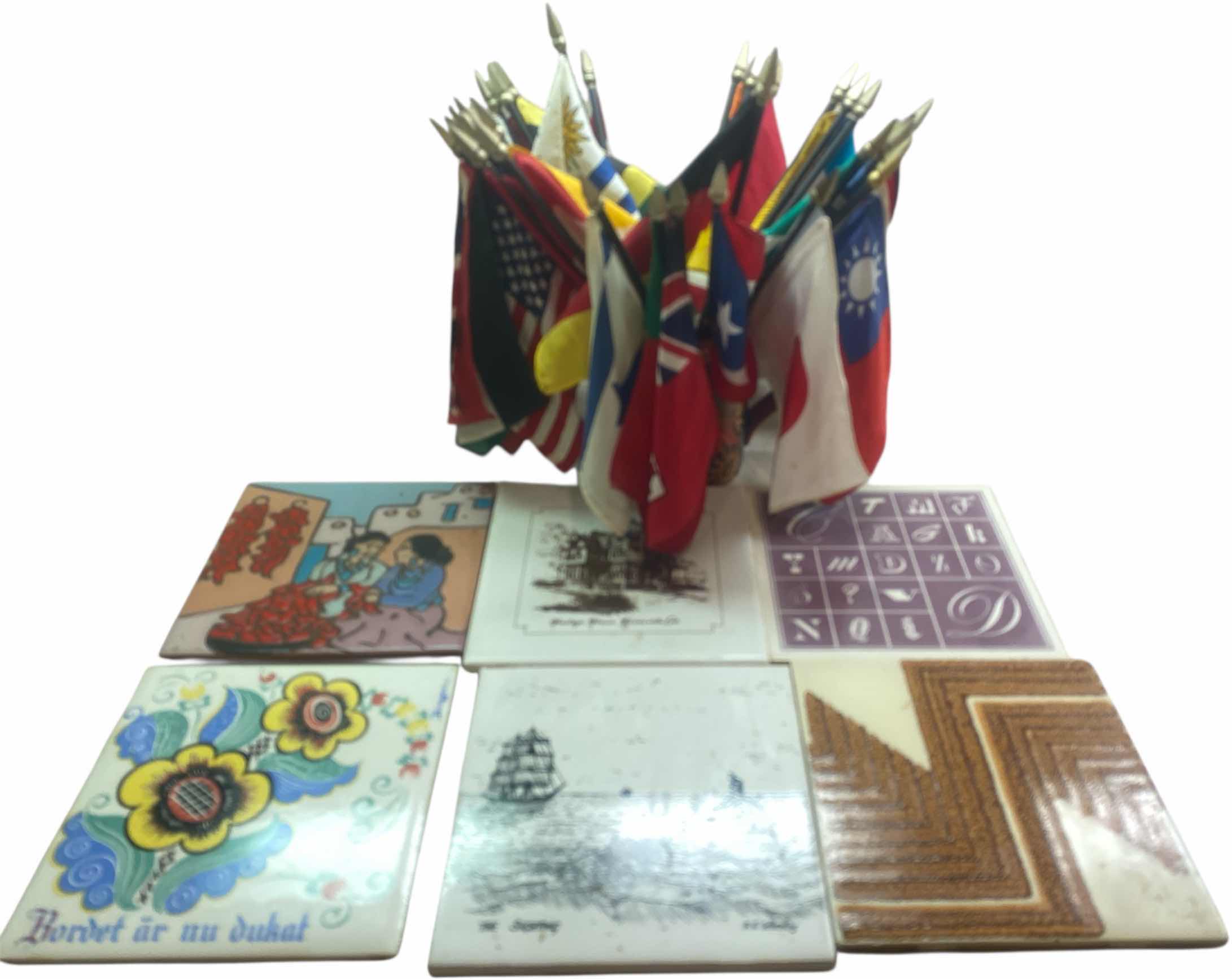 Photo 1 of COLLECTION OF WORLD FLAGS & TILES