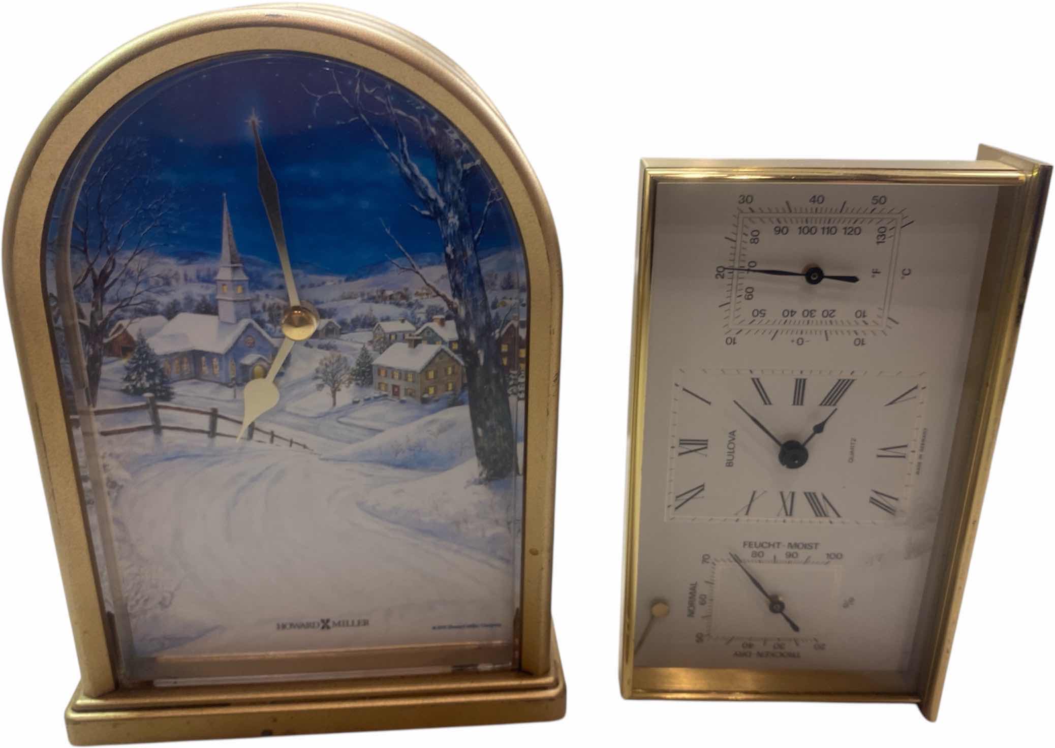 Photo 1 of HOWARD MILLER WINTER CLOCK & BULOVA CLOCK