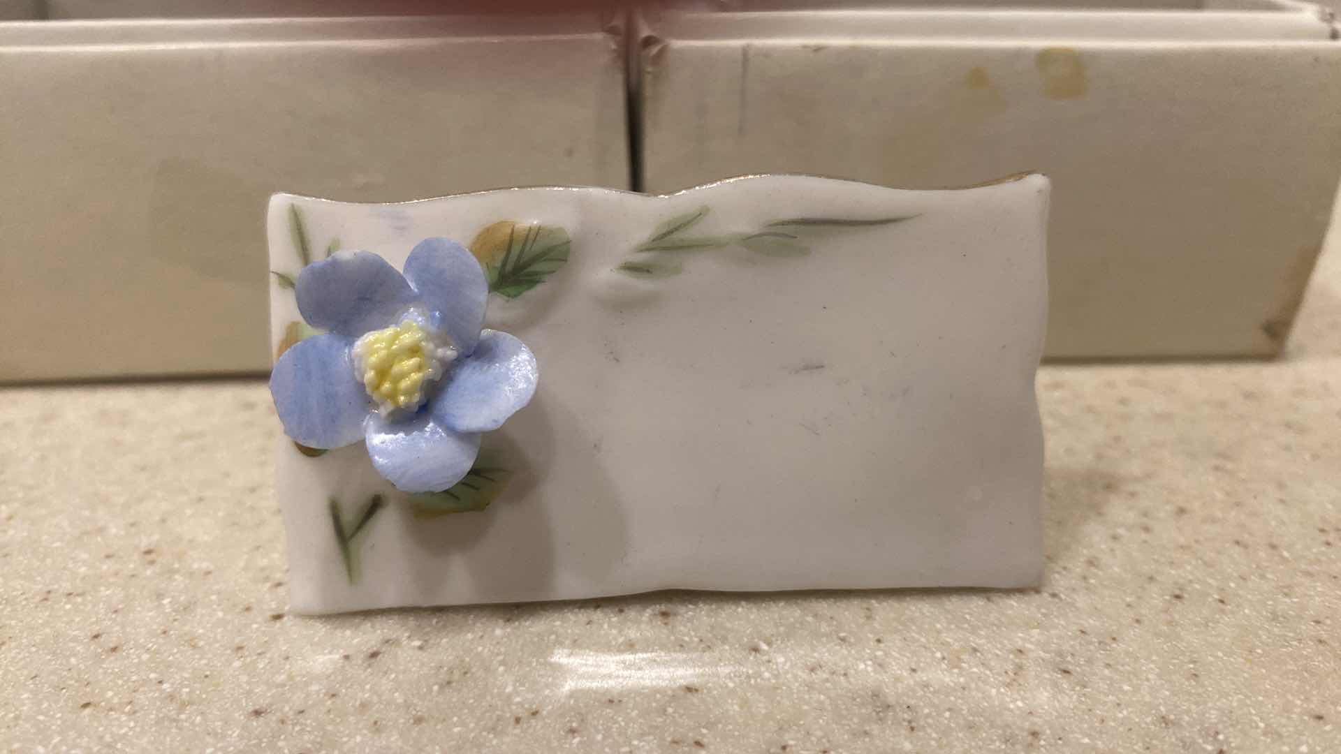 Photo 1 of 12-PLACE CARD SET GLAZED CERAMIC