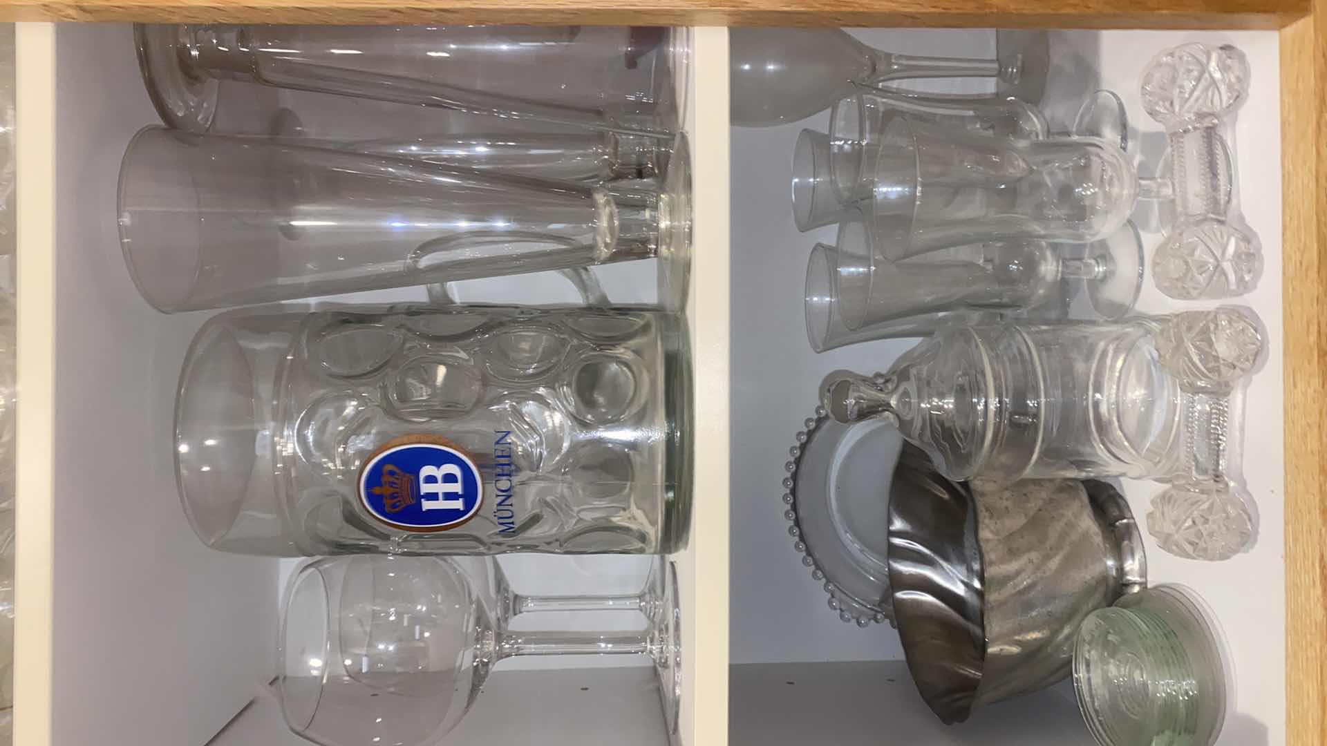 Photo 1 of CONTENTS OF CABINET-SHOT GLASSES, CORDIALS & STEM WARE