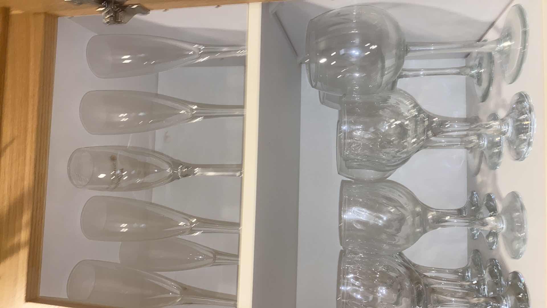 Photo 1 of CONTENTS OF CABINET-SHOT GLASSES, CORDIALS & STEM WARE