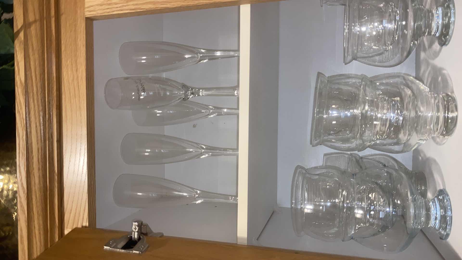 Photo 1 of CONTENTS OF CABINET-SHOT GLASSES, CORDIALS & STEM WARE