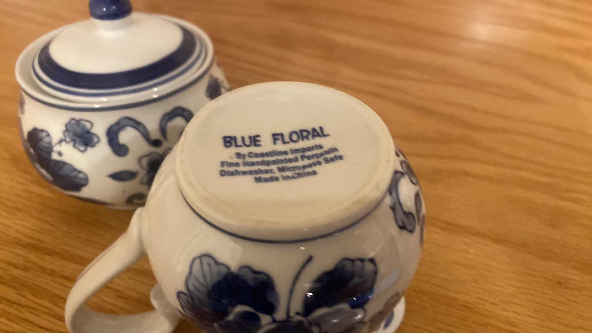 Photo 1 of BLUE FLORAL 5 PIECE TEA SET