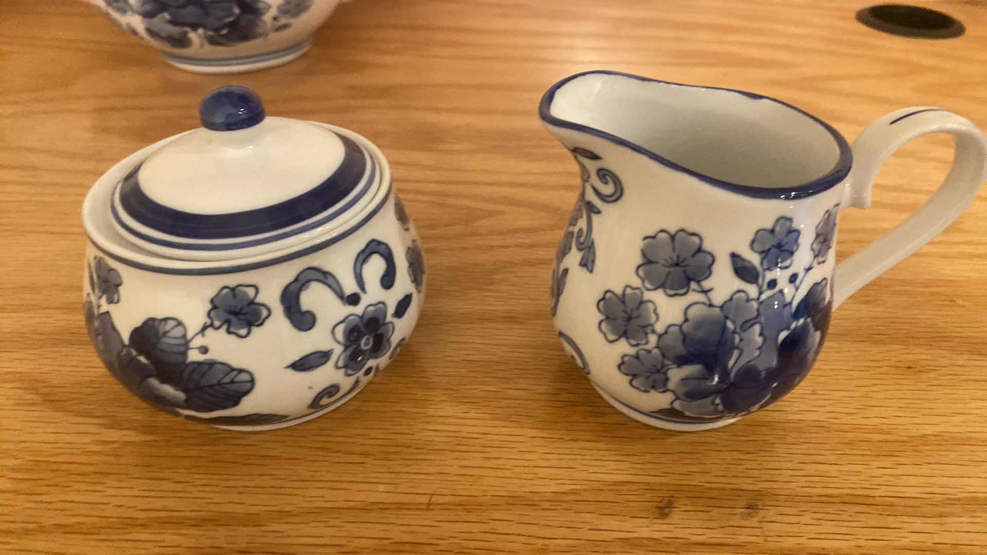 Photo 1 of BLUE FLORAL 5 PIECE TEA SET