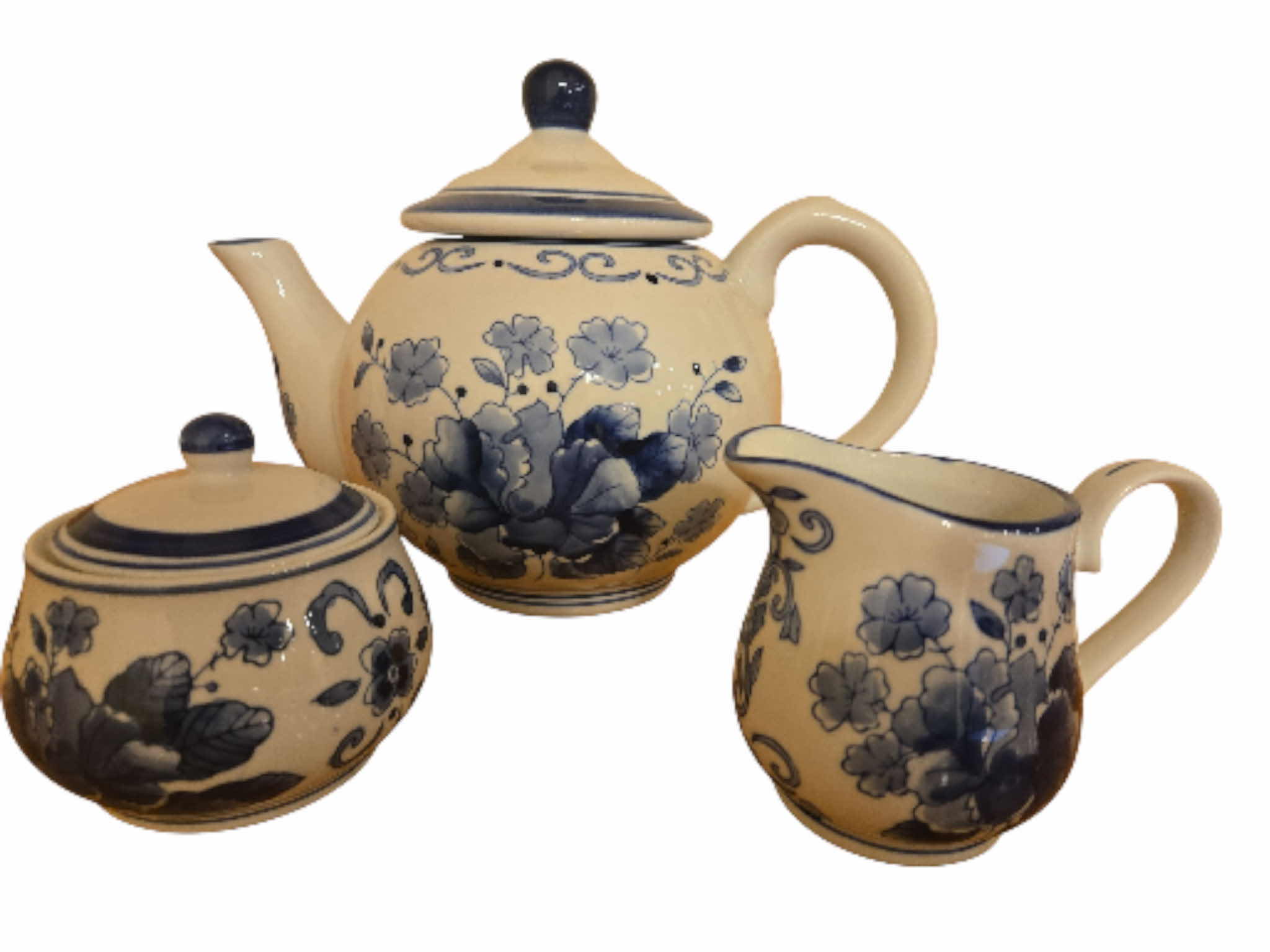 Photo 1 of BLUE FLORAL 5 PIECE TEA SET