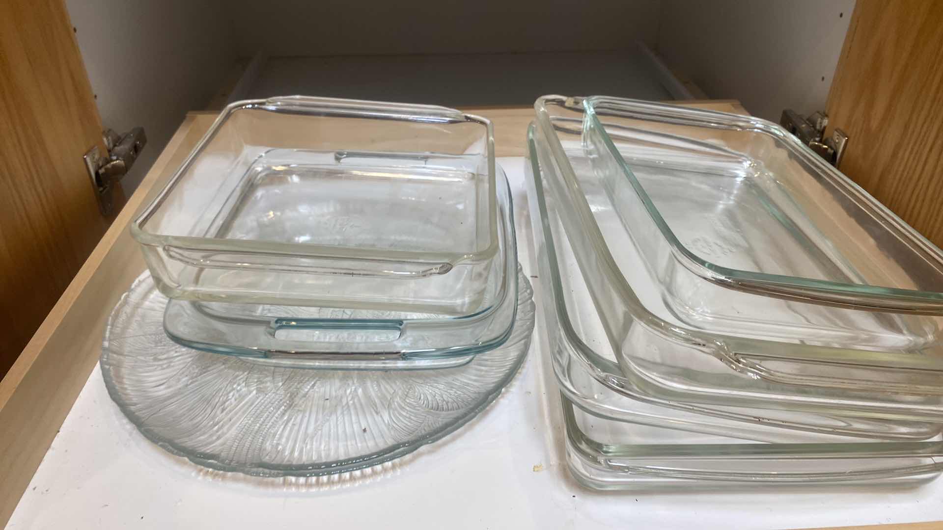 Photo 1 of CONTENTS OF CABINET-BAKEWARE GLASS & METAL