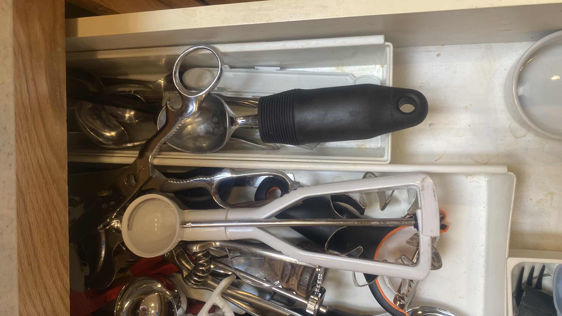Photo 1 of CONTENTS OF CABINET-KITCHEN COOKING TOOLS