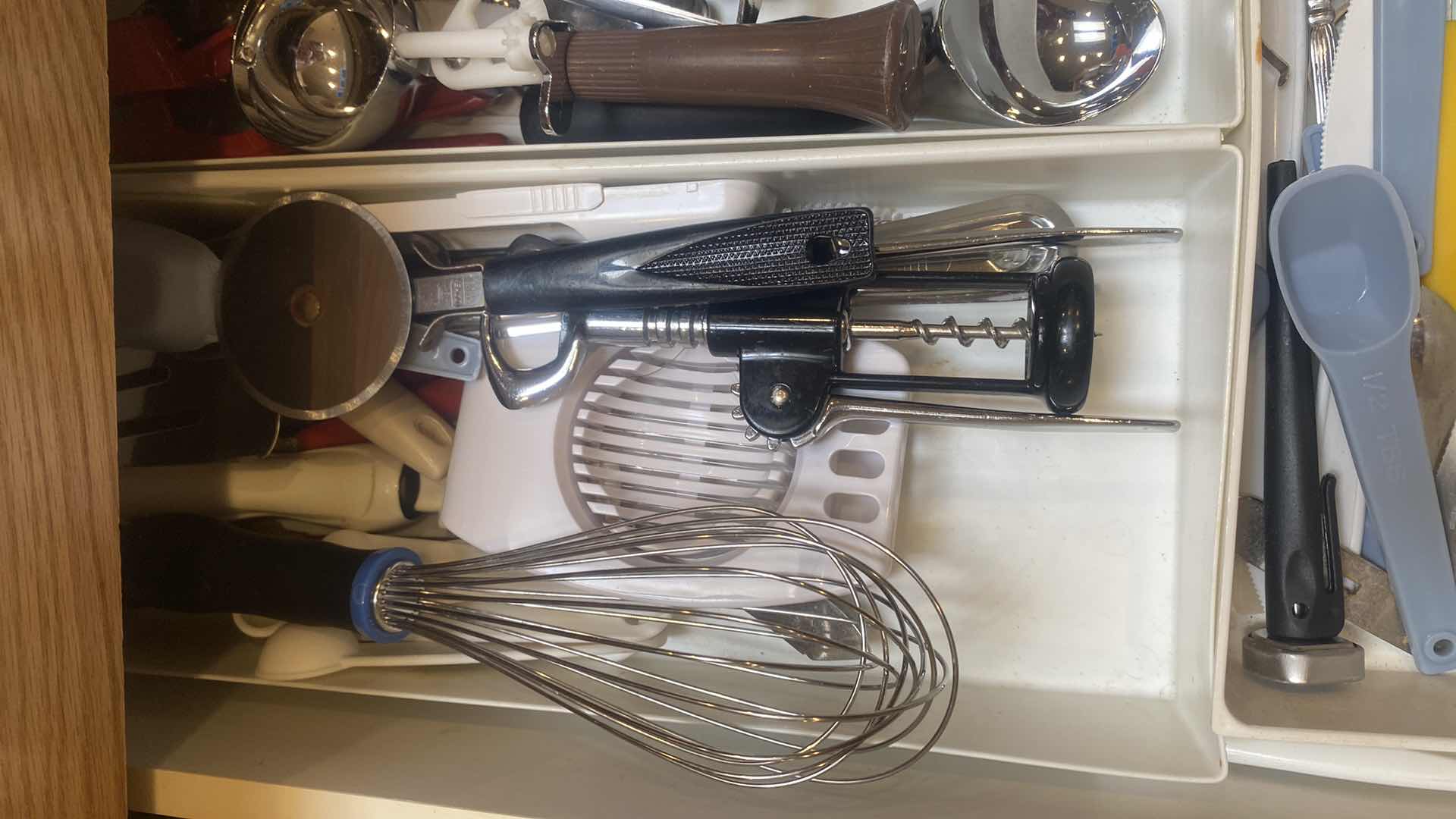Photo 1 of CONTENTS OF CABINET-KITCHEN COOKING TOOLS