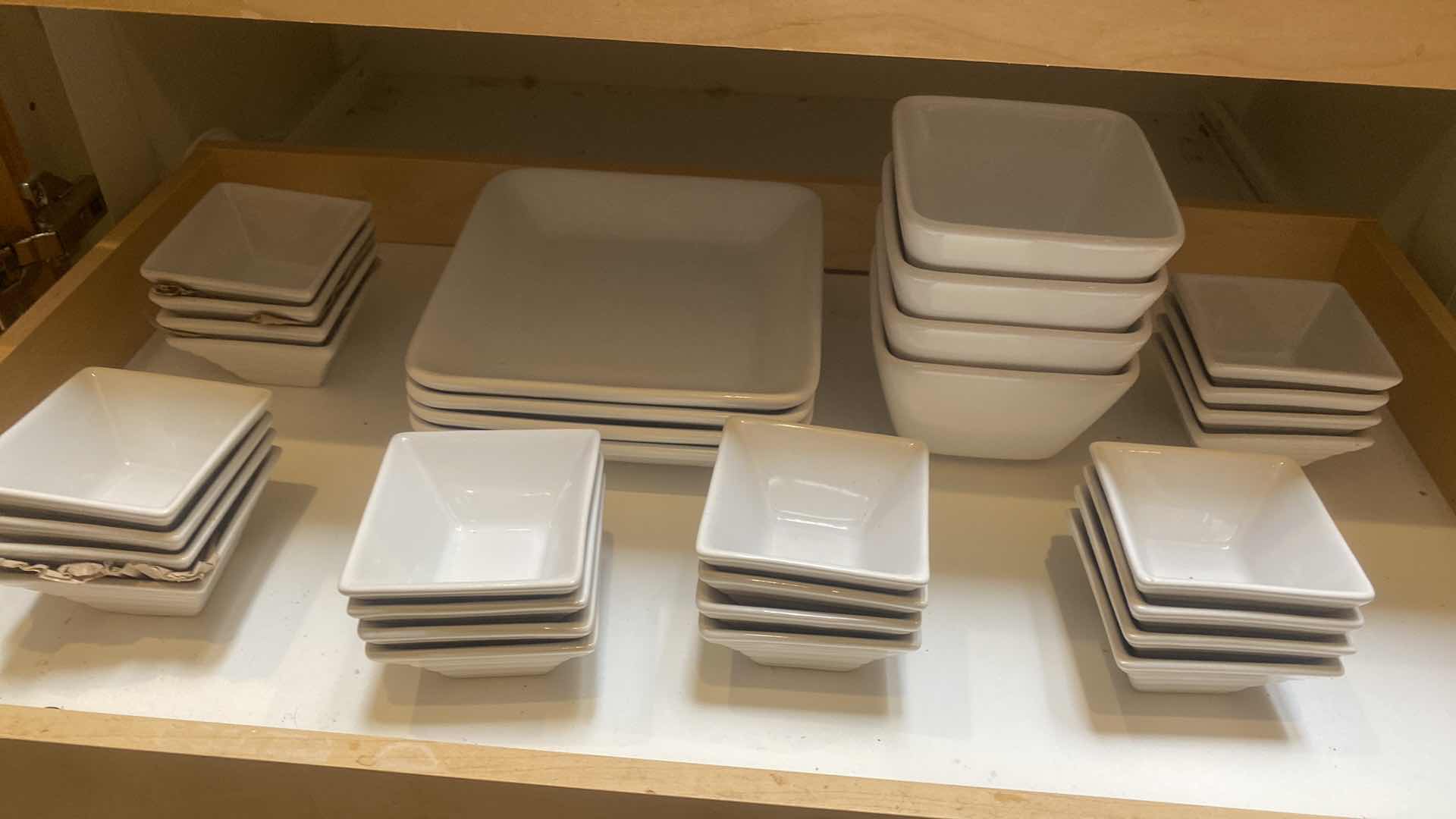 Photo 1 of CONTENTS OF CABINET-WHITE DISHES 65 PCS