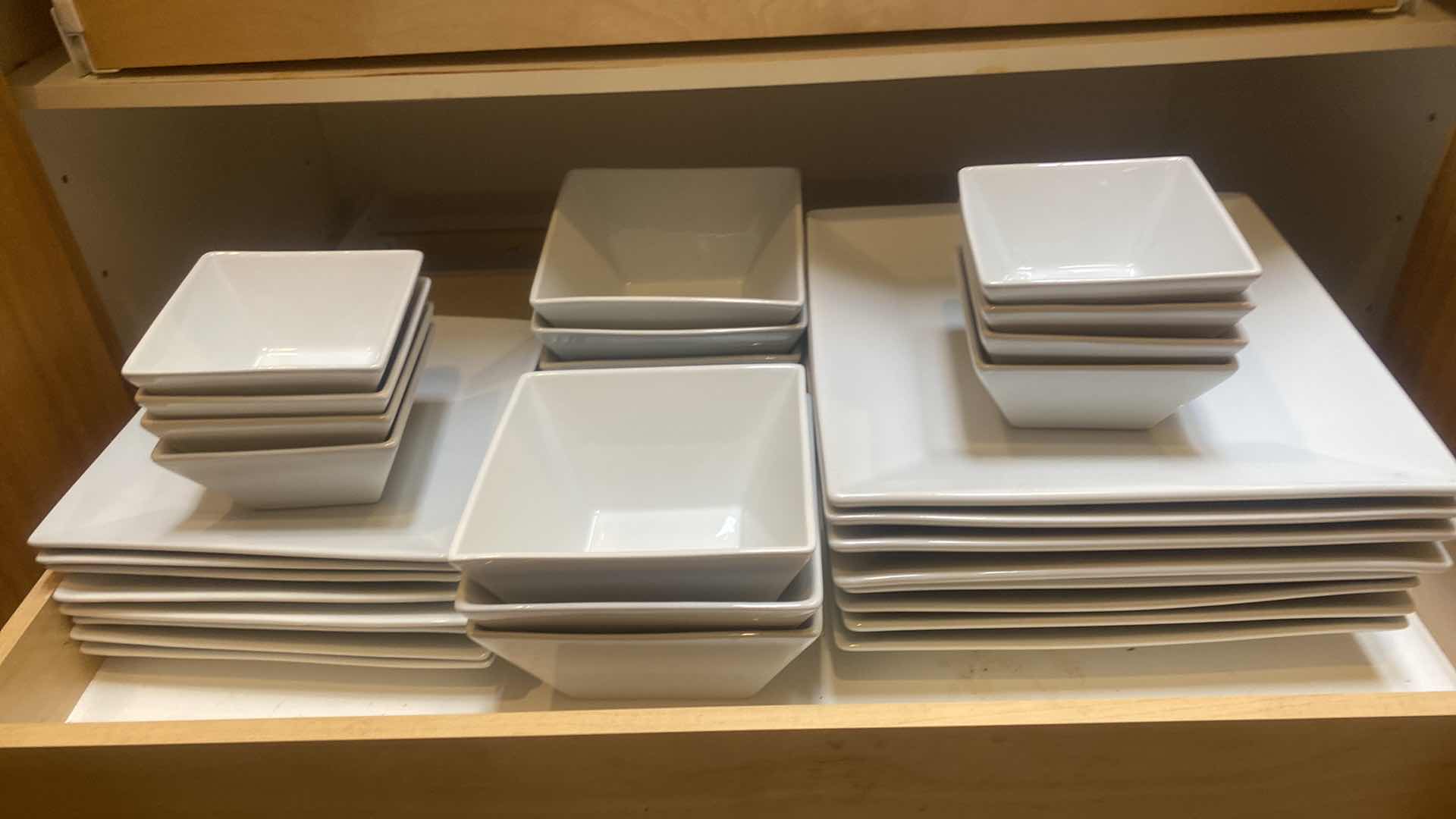 Photo 1 of CONTENTS OF CABINET-WHITE DISHES 65 PCS