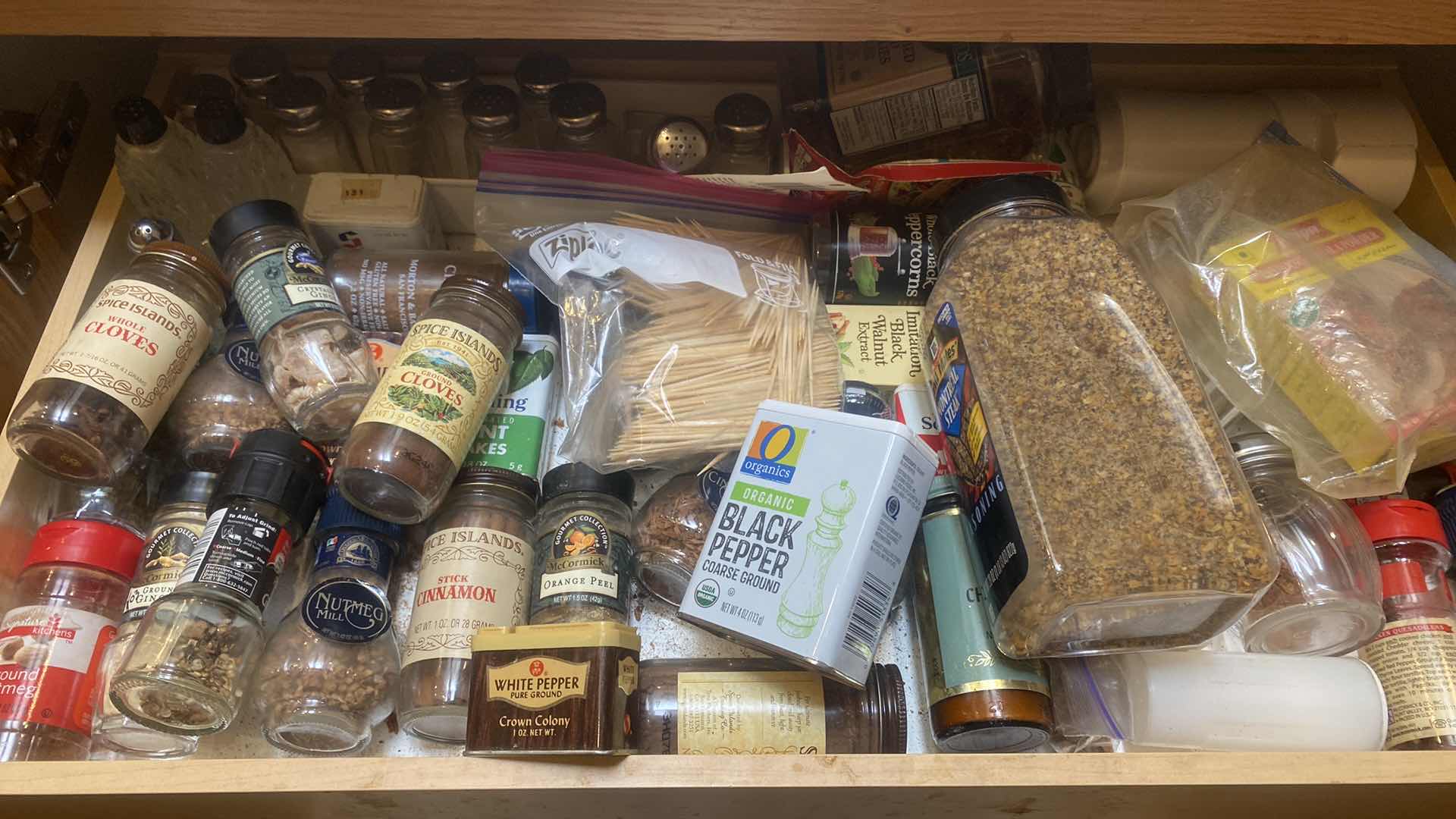 Photo 1 of CONTENTS OF CABINET SPICES SALT & PEPPER SHAKERS