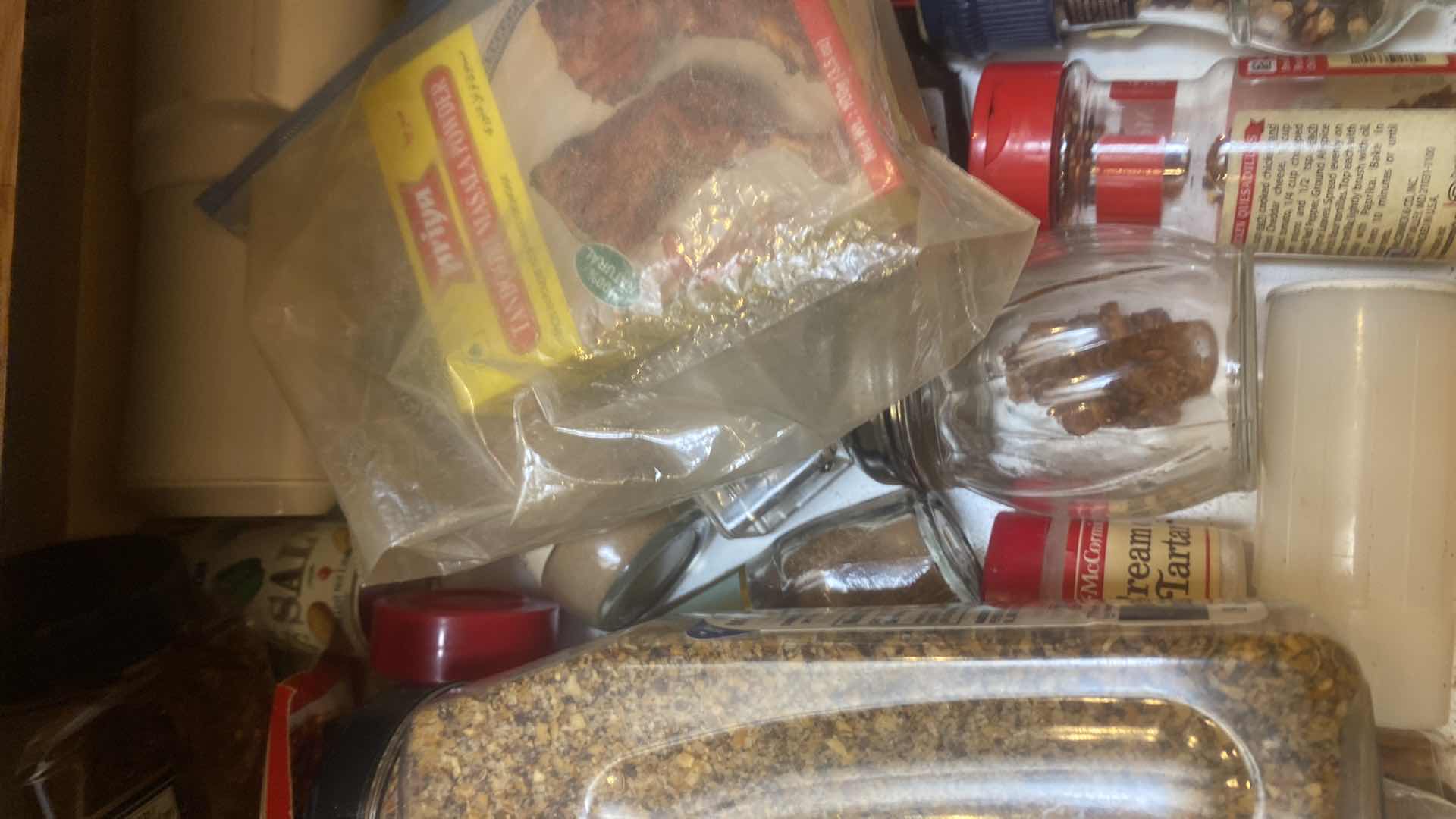 Photo 1 of CONTENTS OF CABINET SPICES SALT & PEPPER SHAKERS