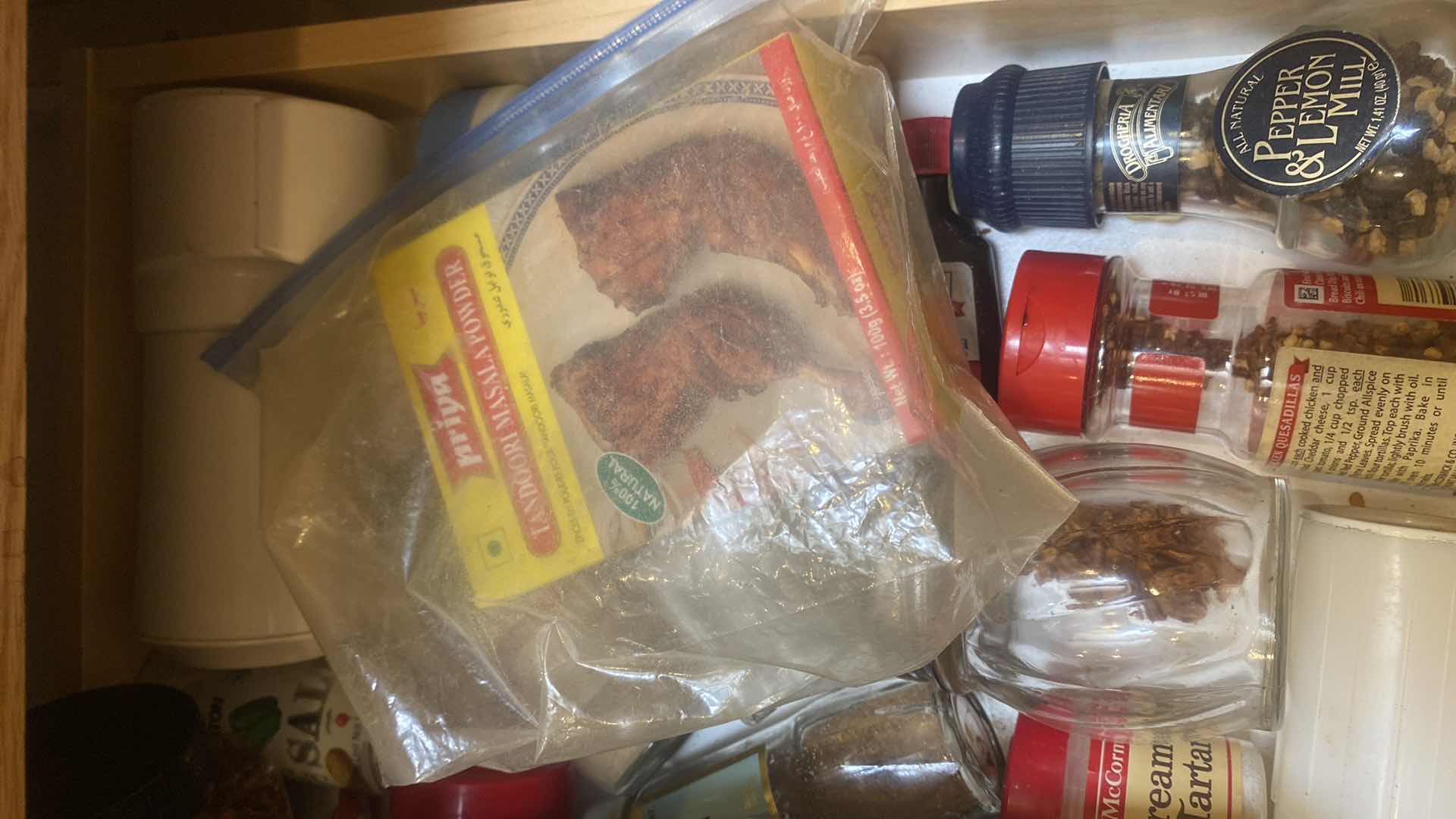 Photo 1 of CONTENTS OF CABINET SPICES SALT & PEPPER SHAKERS