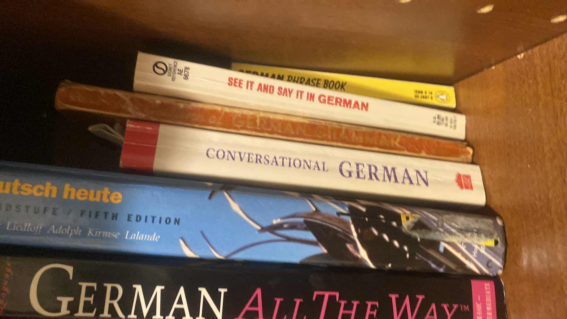 Photo 1 of 2-SHELF OF GERMAN BOOKS