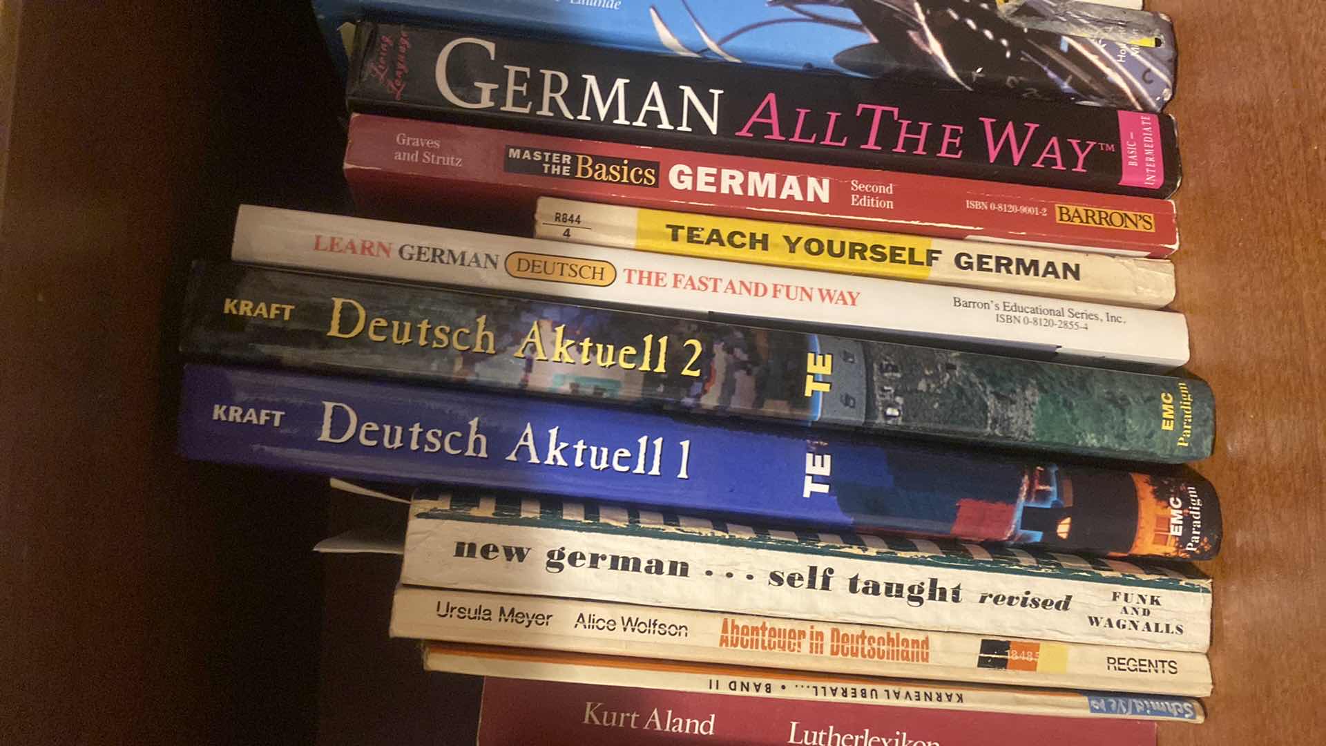 Photo 1 of 2-SHELF OF GERMAN BOOKS