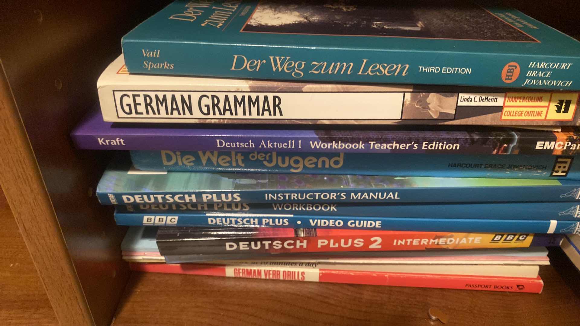 Photo 1 of 2-SHELF OF GERMAN BOOKS