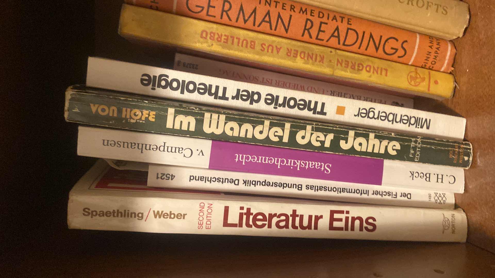 Photo 1 of 2-SHELF OF GERMAN BOOKS