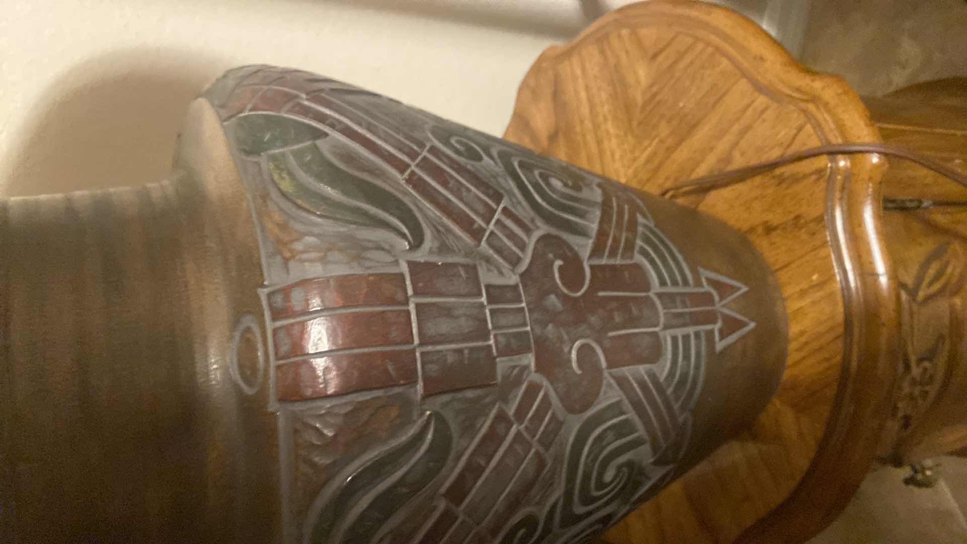 Photo 1 of HEAVY LAZYBOY TABLE LAMP H31” EST VALUE $255