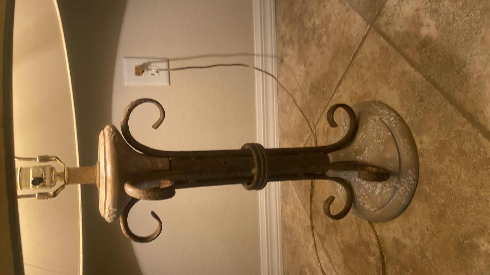 Photo 1 of HEAVY METAL & CONCRETE TABLE LAMP H32”