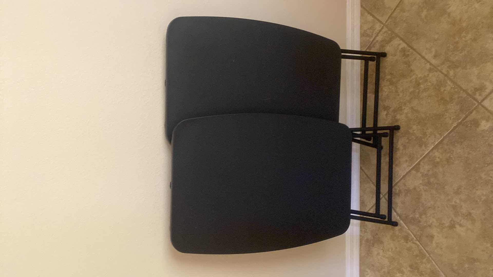 Photo 1 of 3-FOLDING TABLES ADJUSTABLE HEIGHT 25” x 18”