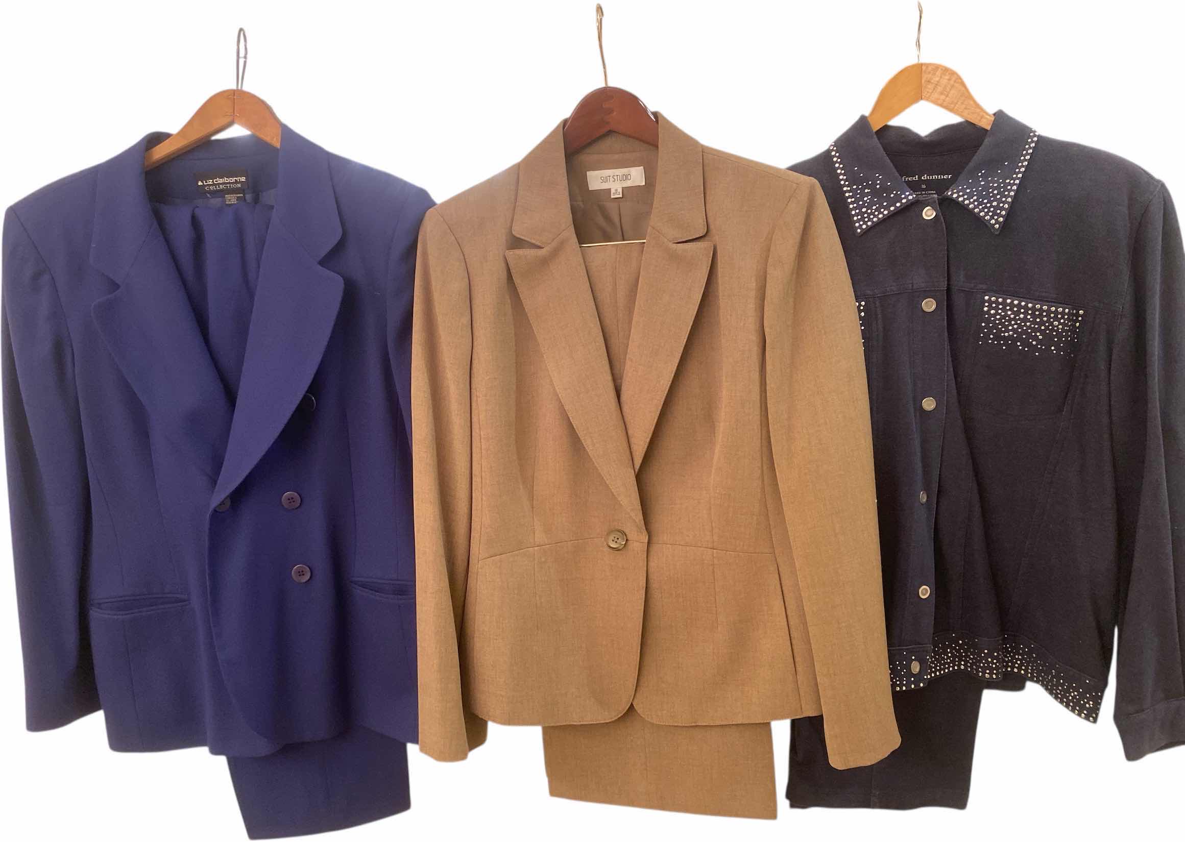 Photo 1 of 3-WOMENS SIZE 16 SUITS LIZ CLAIBORNE, SUIT STUDIO & ALFRED DUNNER