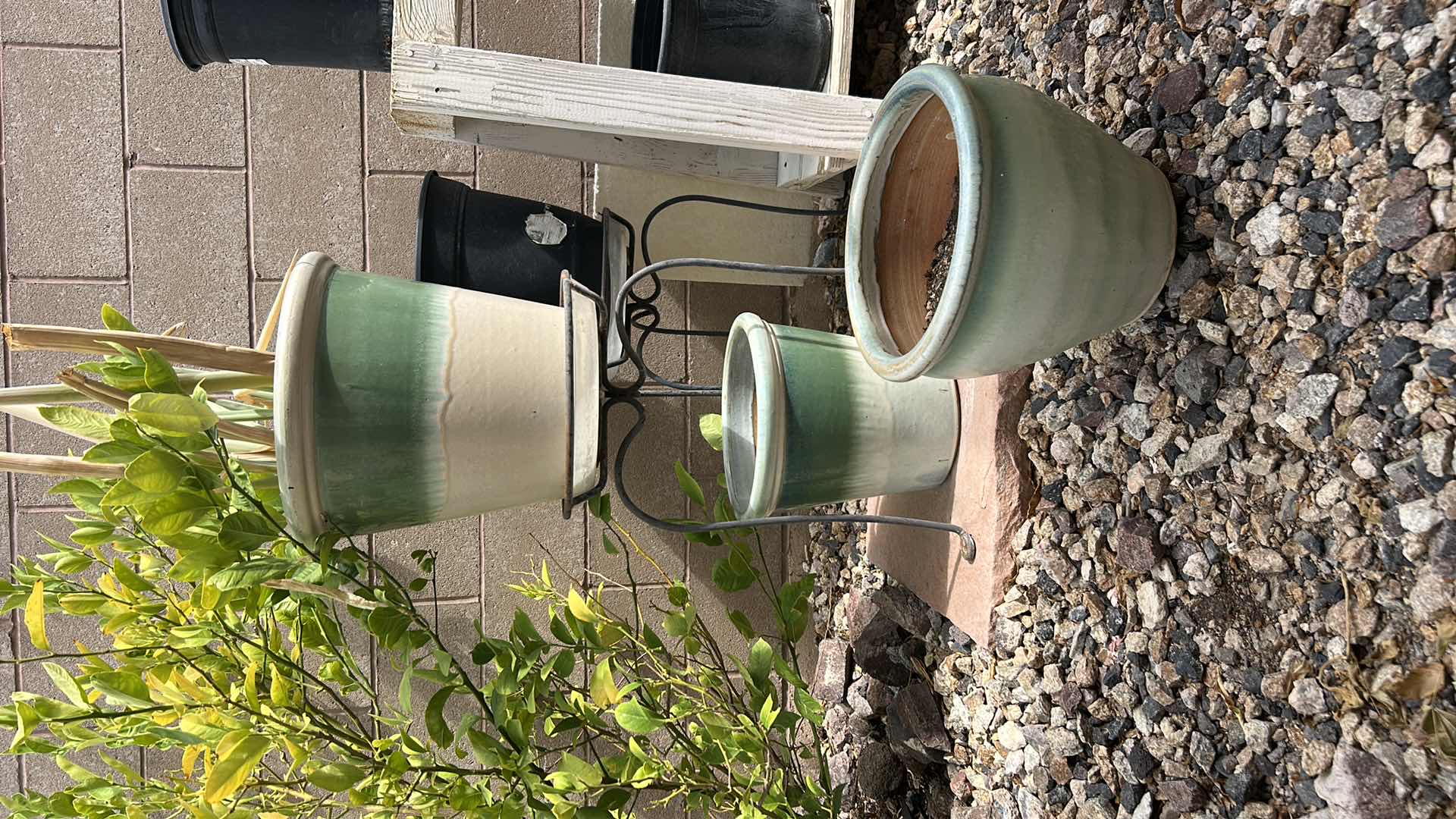 Photo 1 of THREE CERAMIC POTS