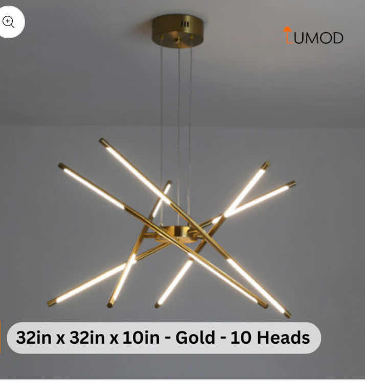 Photo 1 of BIB - BOWIE NORDIC LUXURY GOLD 10 HEADS TREE BRANCH LED CHANDELIER 32” x 32” x 10” LL-1067-MF