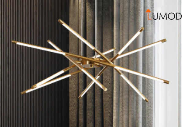 Photo 1 of BIB - BOWIE NORDIC LUXURY GOLD 12 HEADS TREE BRANCH LED CHANDELIER 32” x 32” x 10” LL-1068-MF