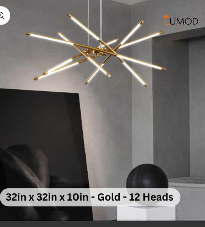 Photo 1 of BIB - BOWIE NORDIC LUXURY GOLD 12 HEADS TREE BRANCH LED CHANDELIER 32” x 32” x 10” LL-1068-MF