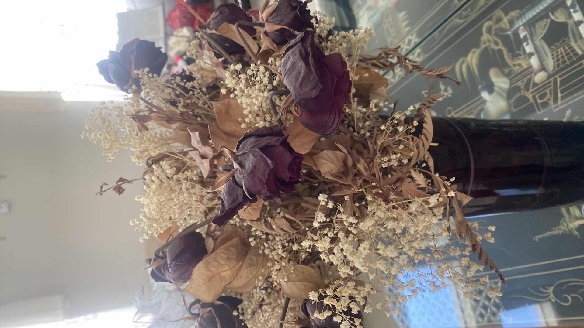Photo 1 of CERAMIC VASE H13” WITH DRIED FLORAL