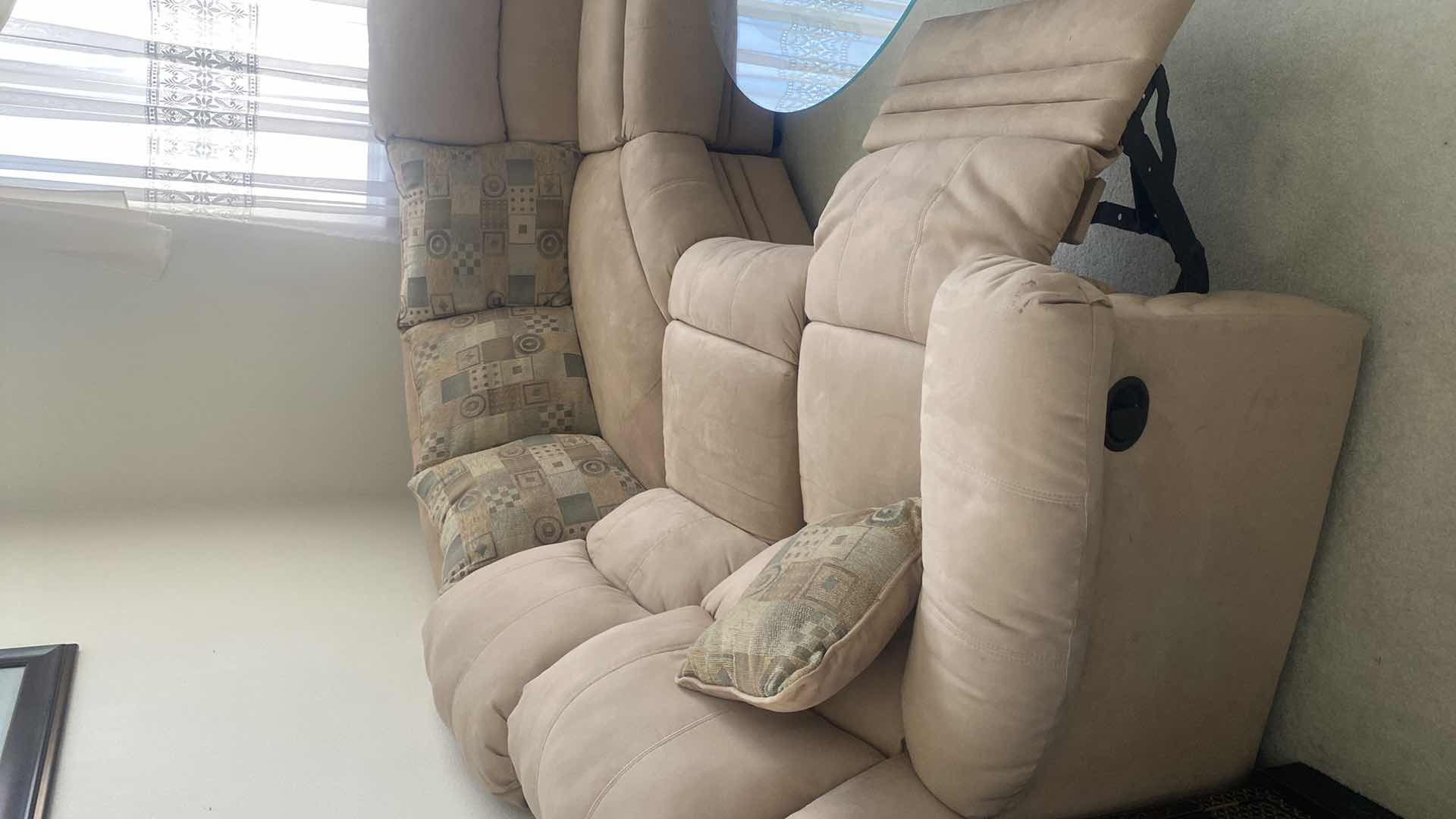 Photo 1 of MICROFIBER SECTIONAL WITH RECLINER ON ONE END & CHAISE ON END 106“ x 140“