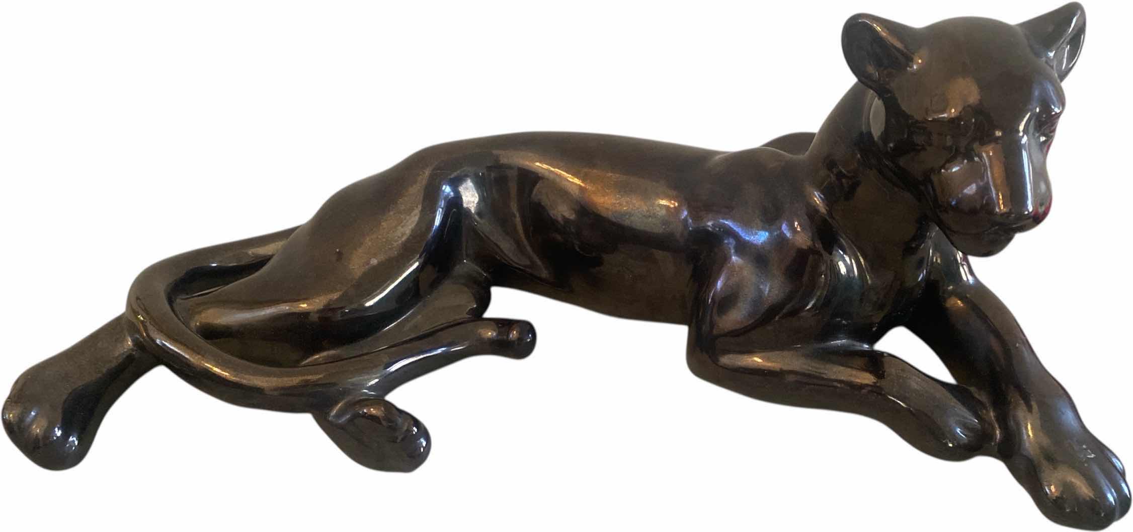 Photo 1 of BRONZE COLOR CERAMIC JAGUAR 18”