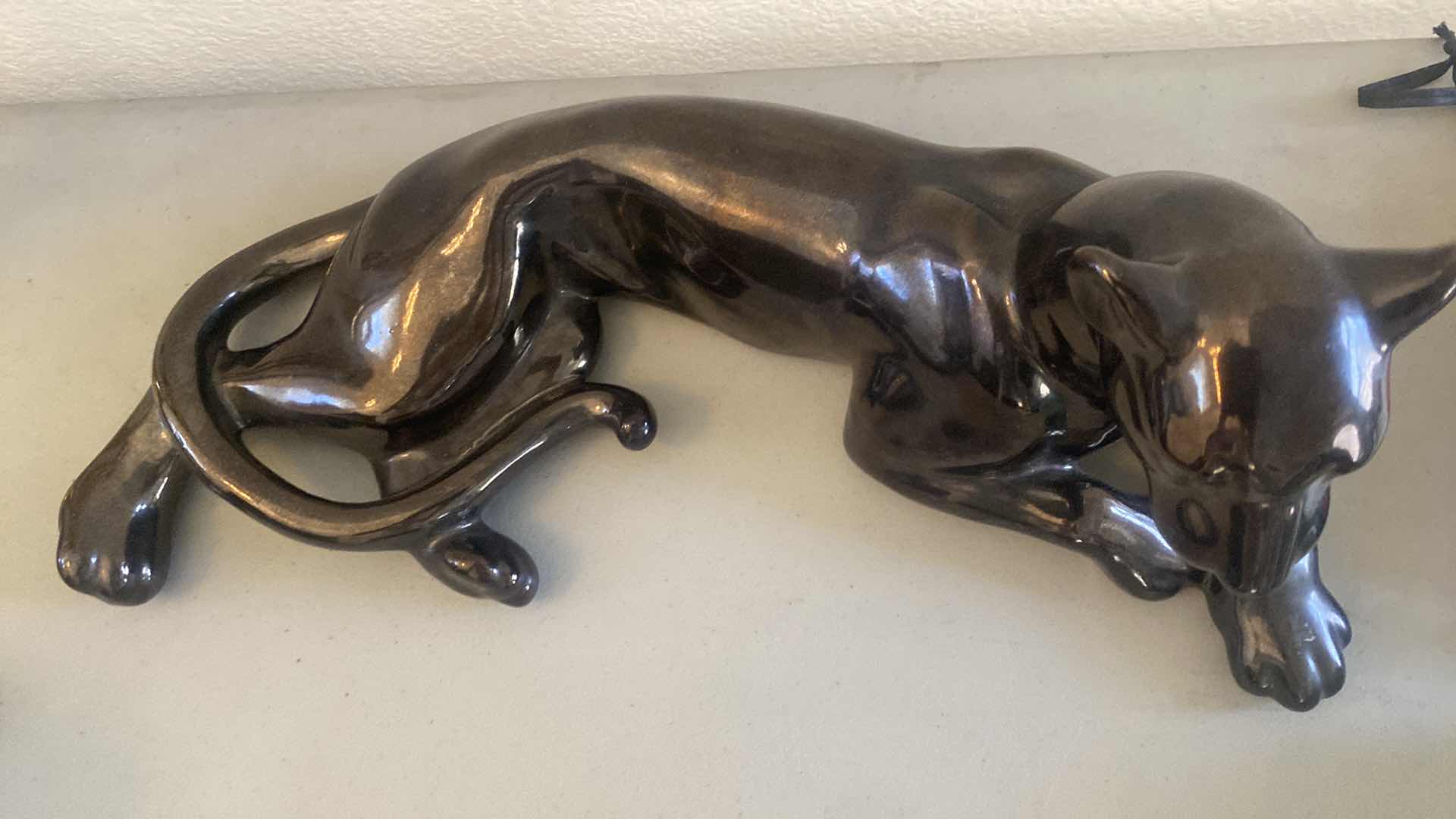 Photo 1 of BRONZE COLOR CERAMIC JAGUAR 18”