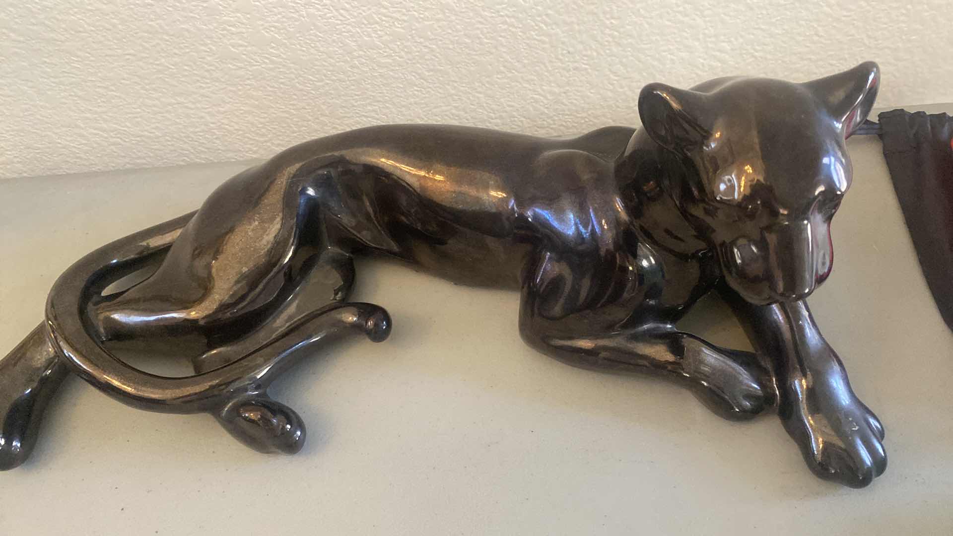 Photo 1 of BRONZE COLOR CERAMIC JAGUAR 18”